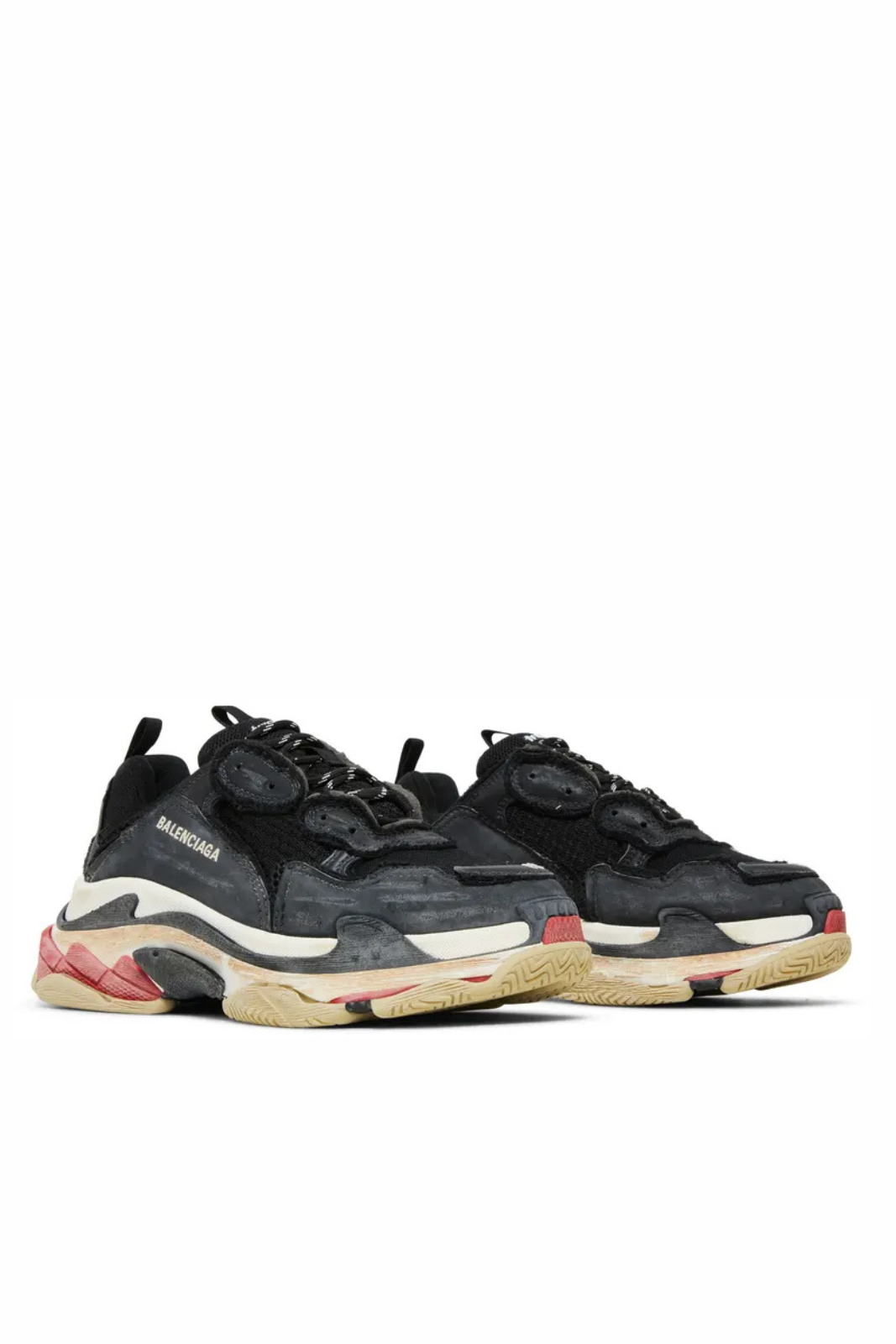 Balenciaga Triple S Sneaker DIY Black Red
