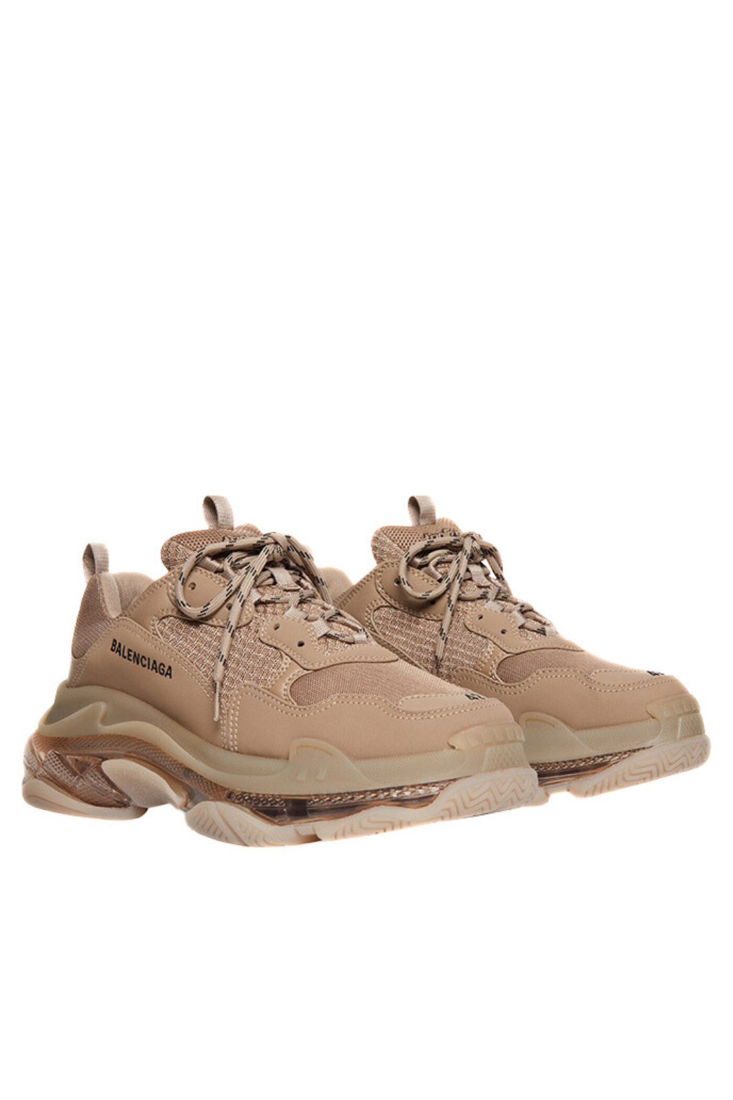Мъжки кецове Balenciaga Triple S в светло кафяво