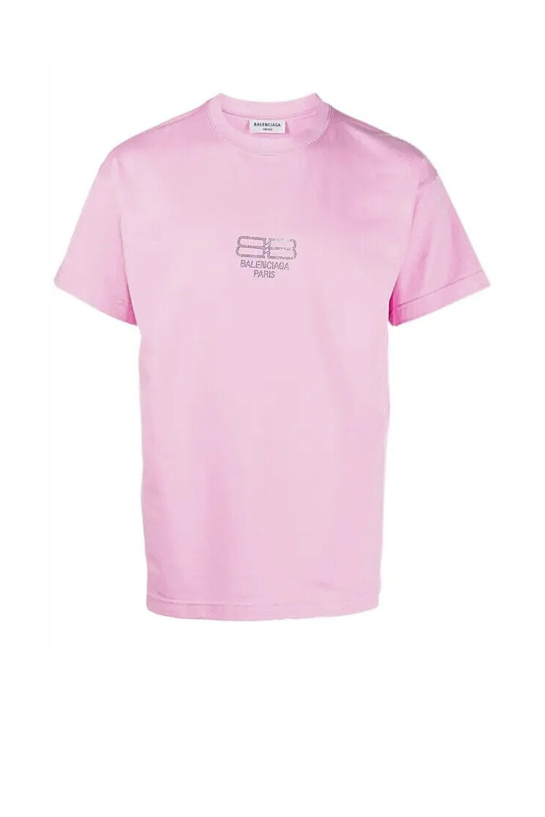 Тениска с лого на Balenciaga и ефект на износване, голям размер