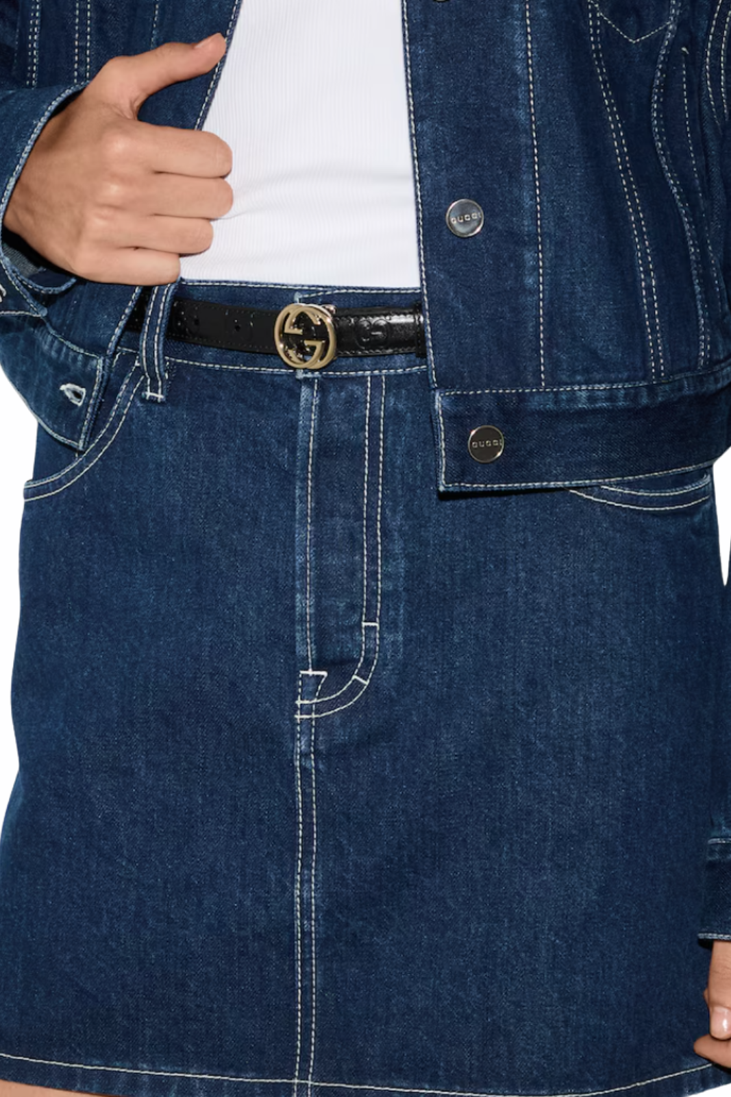 Gucci Belt with Interlocking G buckle Black