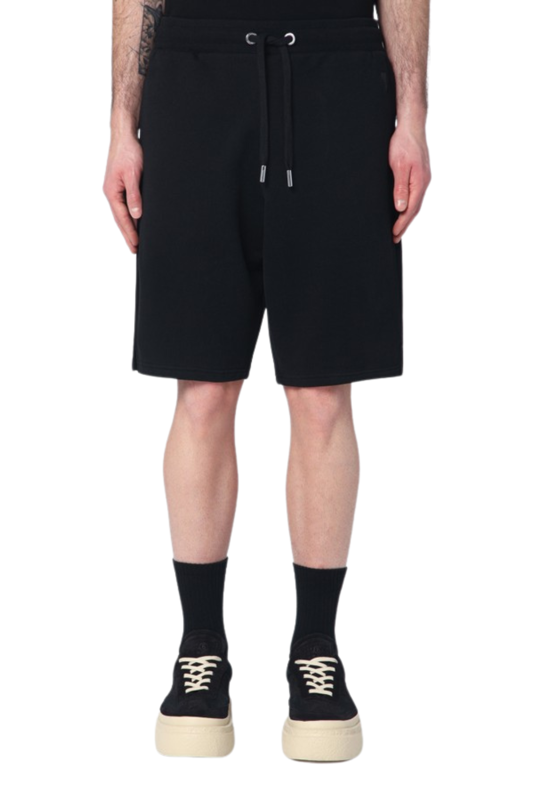 Ami Paris Black Ami de Coeur Shorts black