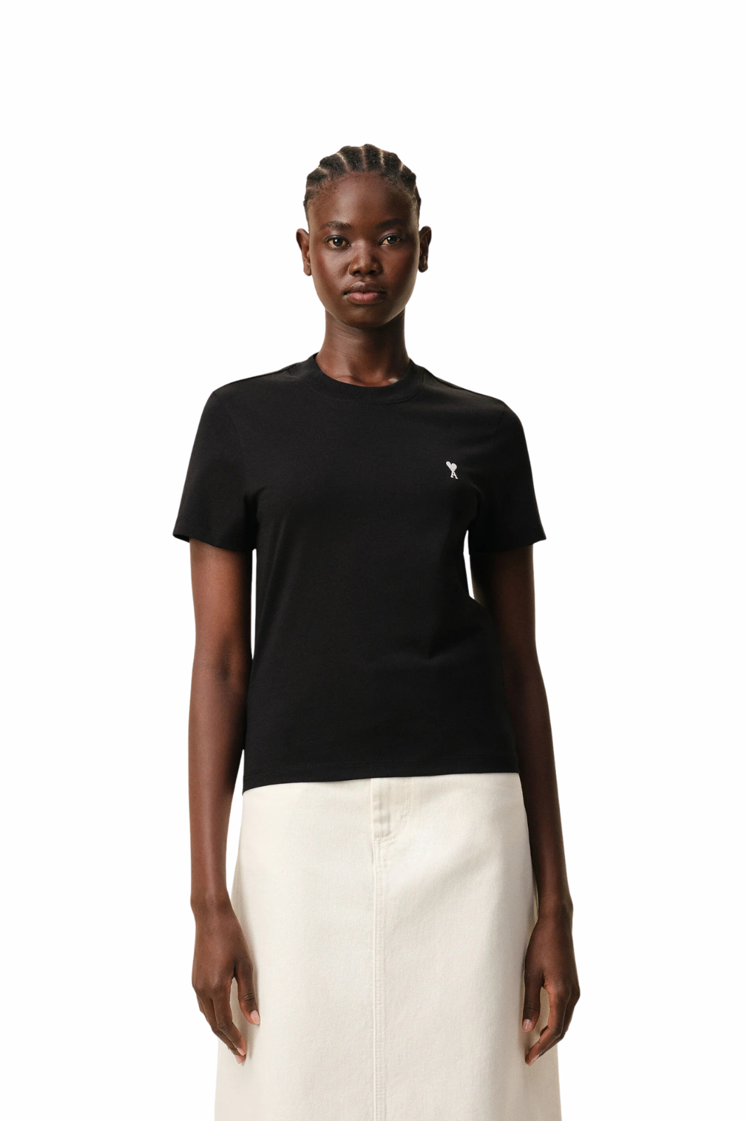 Ami Paris Бяла памучна тениска Ami polo