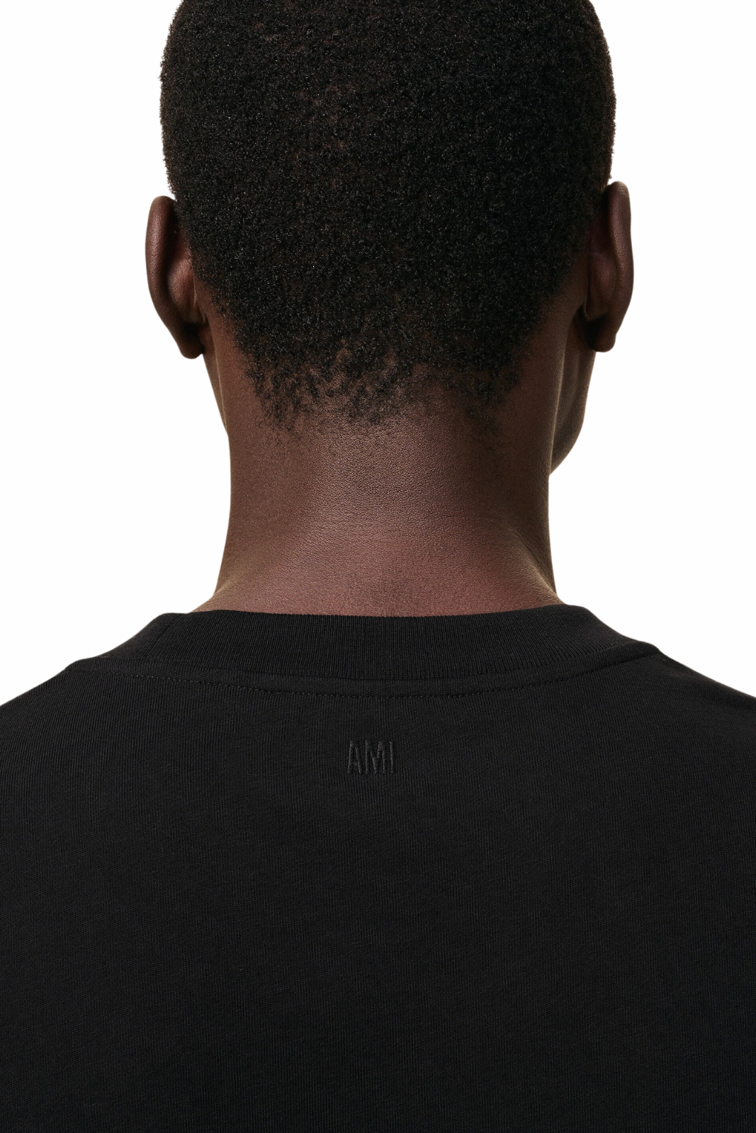 Ami Paris Black beige Cotton Ami De Coeur T-shirt