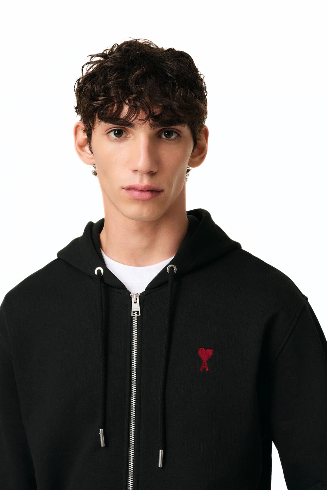 Суичър Ami Paris Ami De Coeur, черно, червено сърце