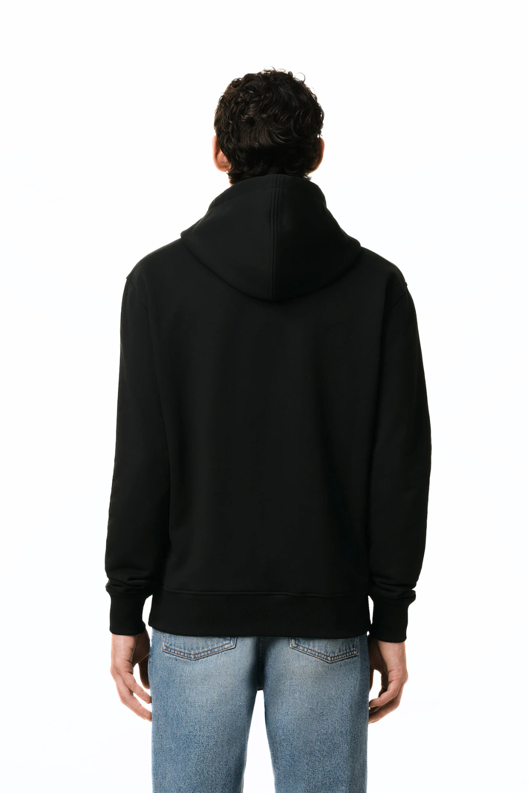 Ami Paris Black Cotton Ami de Coeur Zipped Hoodie for men