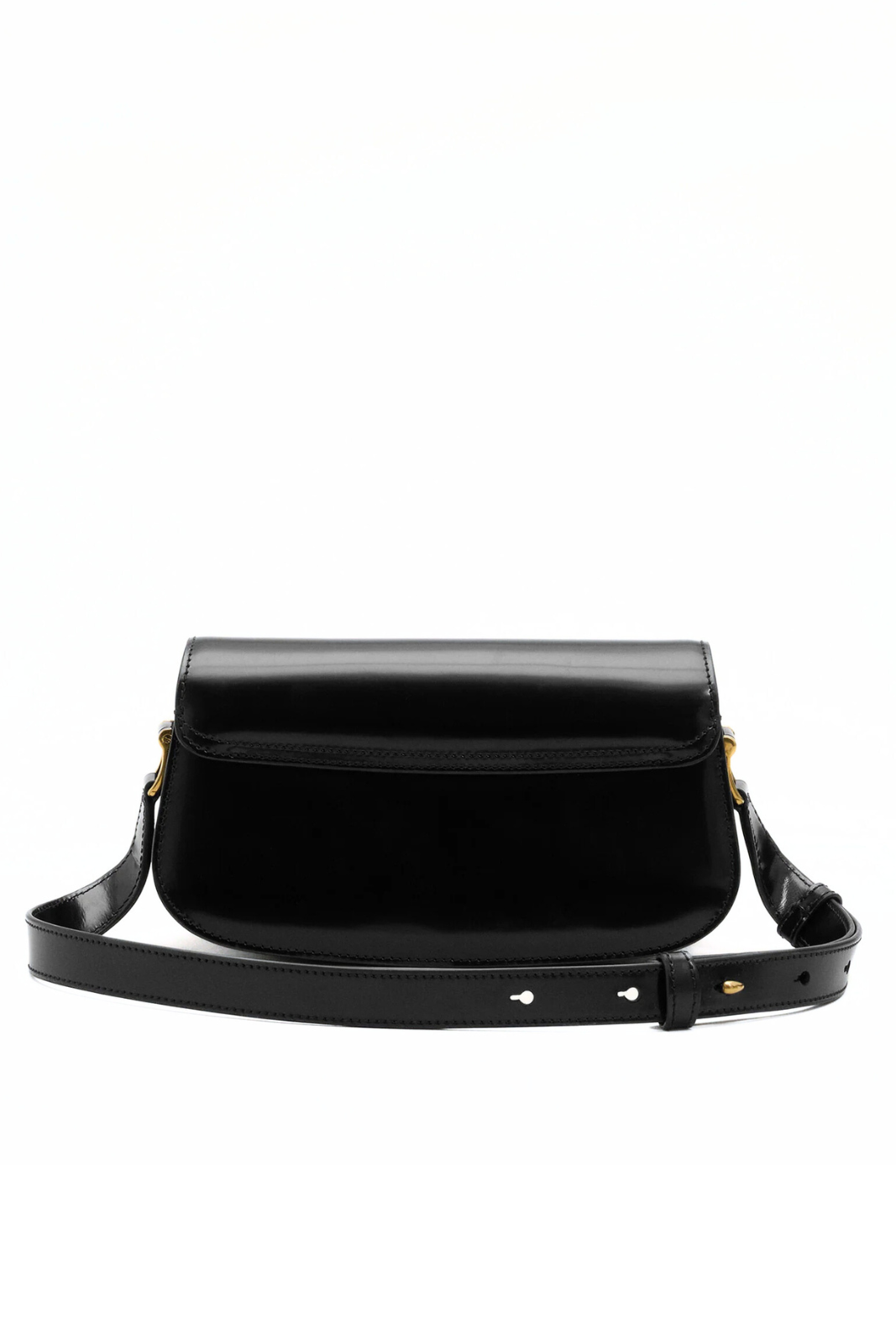 Ami Paris Black Cow Leather Shoulder Paris Bag