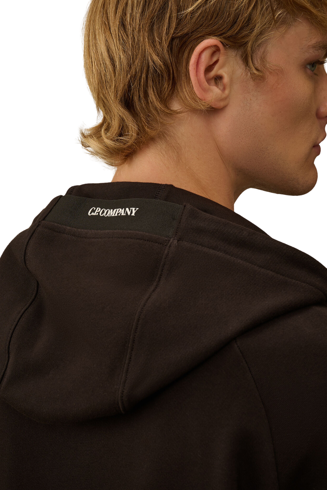 C.P. Company Diagonal Raised Fleece Zip Hooded Lens Sweatshirt