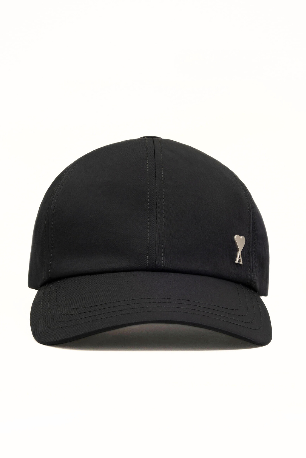 Ami Paris Antracite Nylon Ami De Coeur Stud Cap