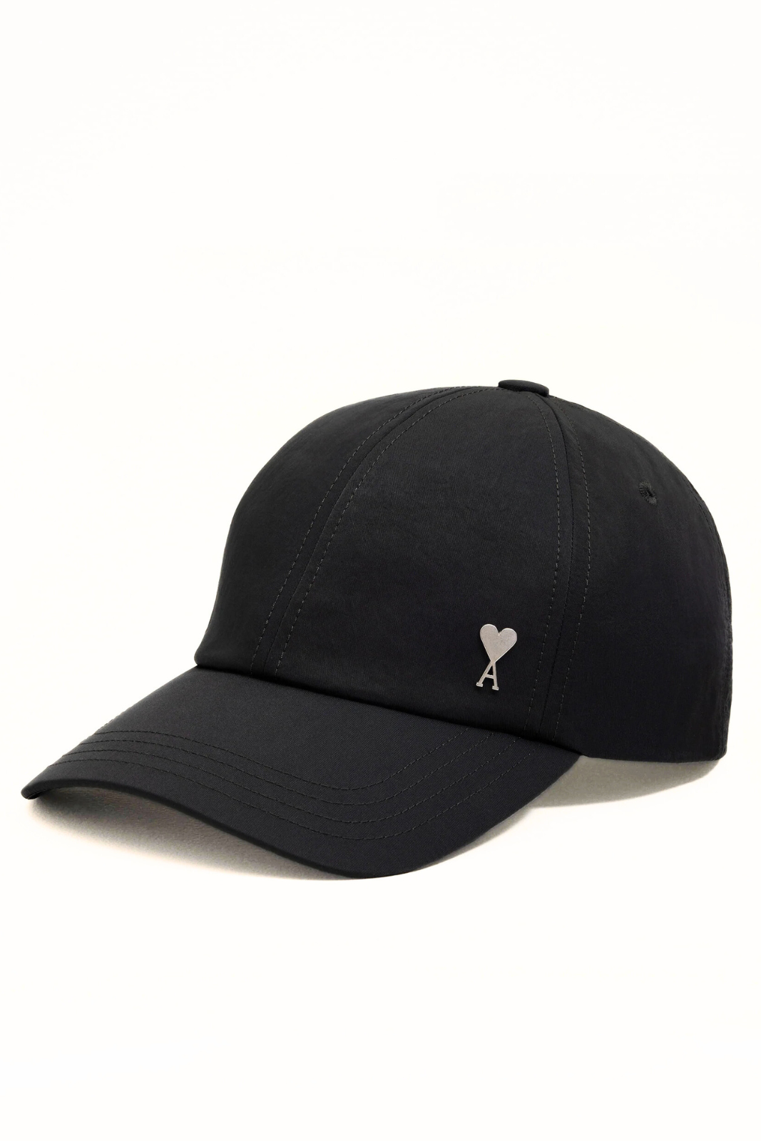 Ami Paris Antracite Nylon Ami De Coeur Stud Cap
