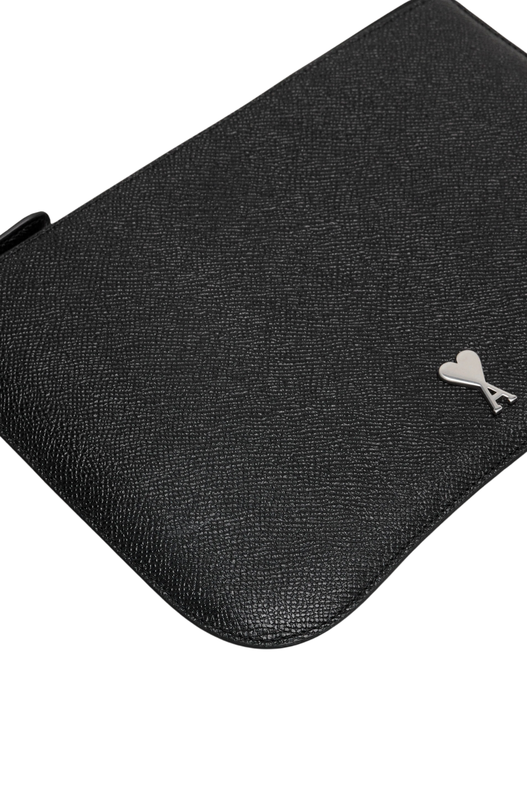 Ami Paris Black Leather Paris Paris Pouch Wmns