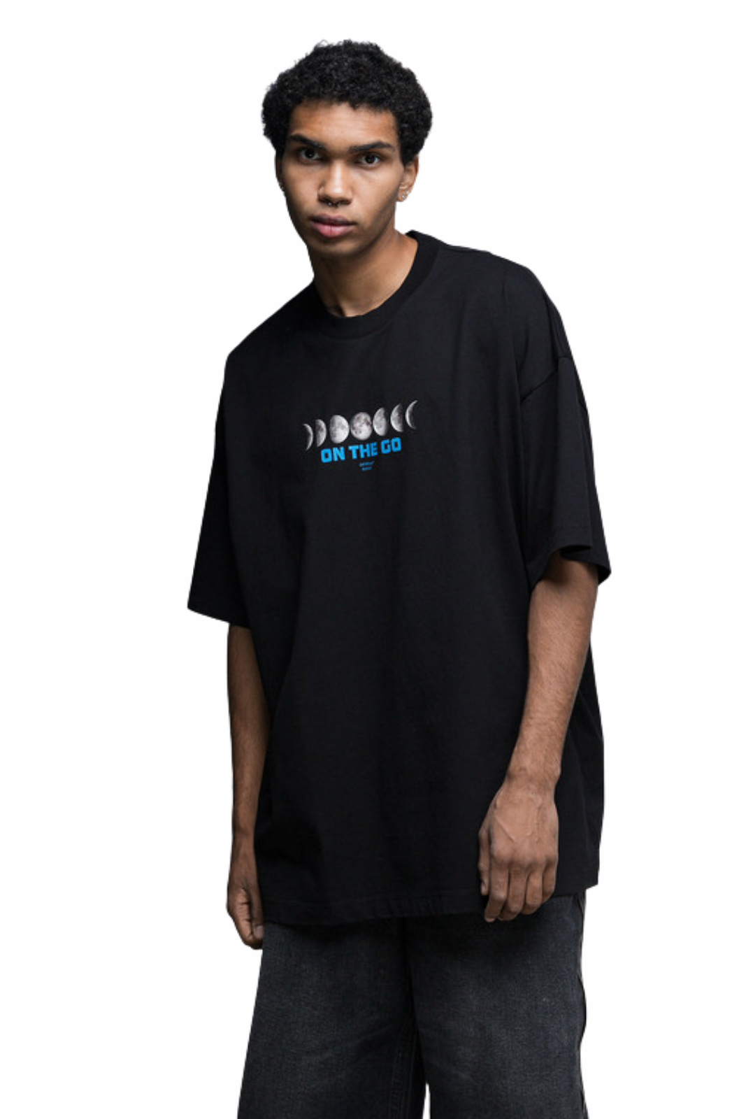 Off-White Black T-shirt on the moving moon