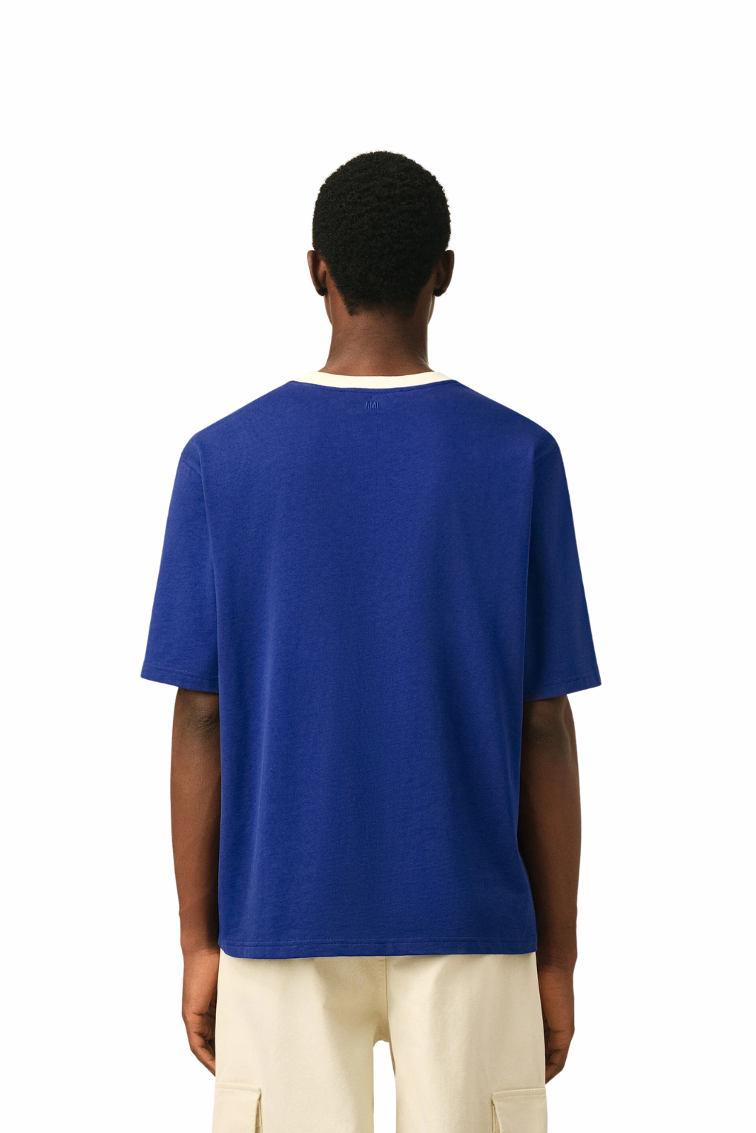 Ami Paris Blue printed cotton Thank you for being a friend t-shirt