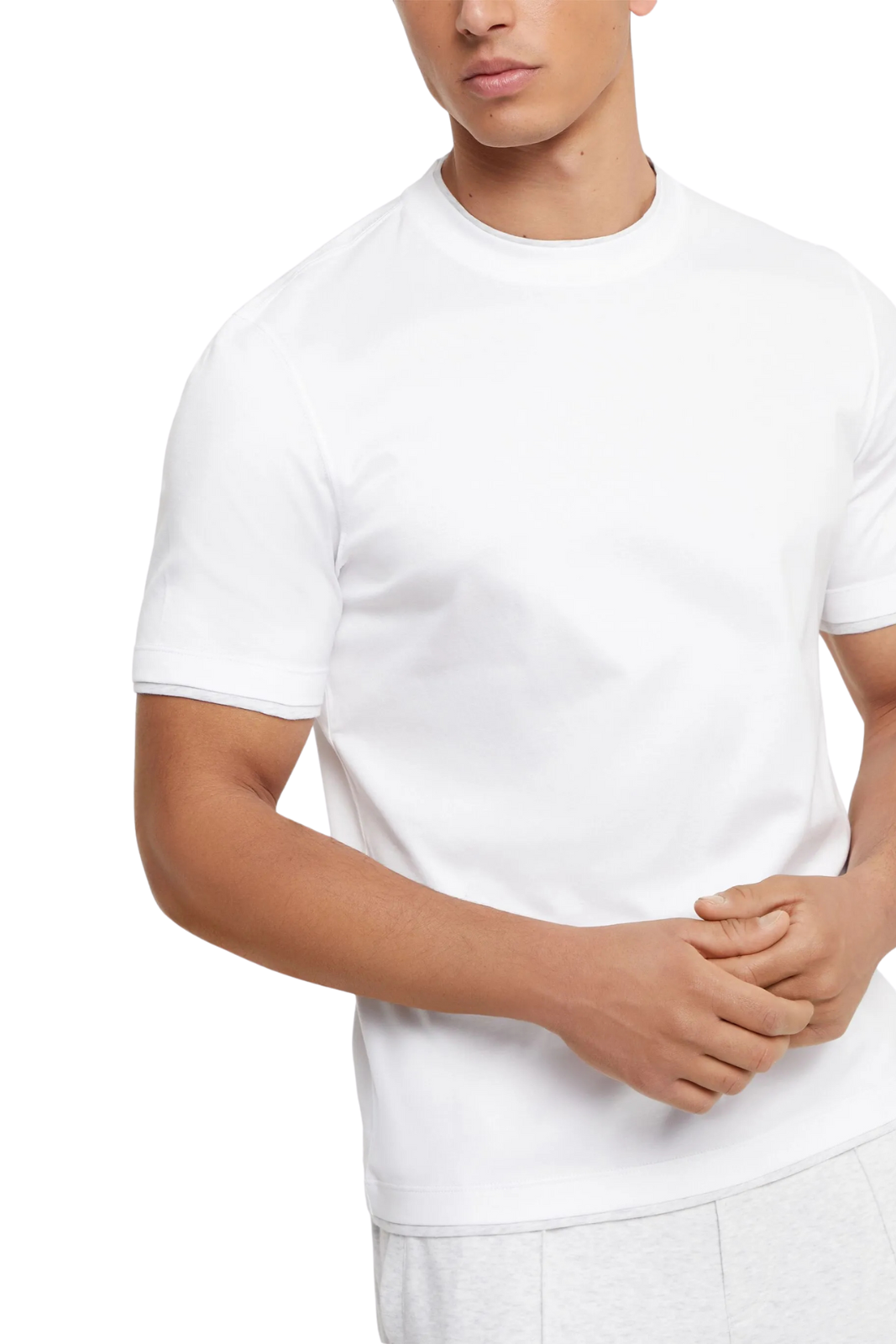 Brunello Cucinelli double-layer cotton T-shirt for men
