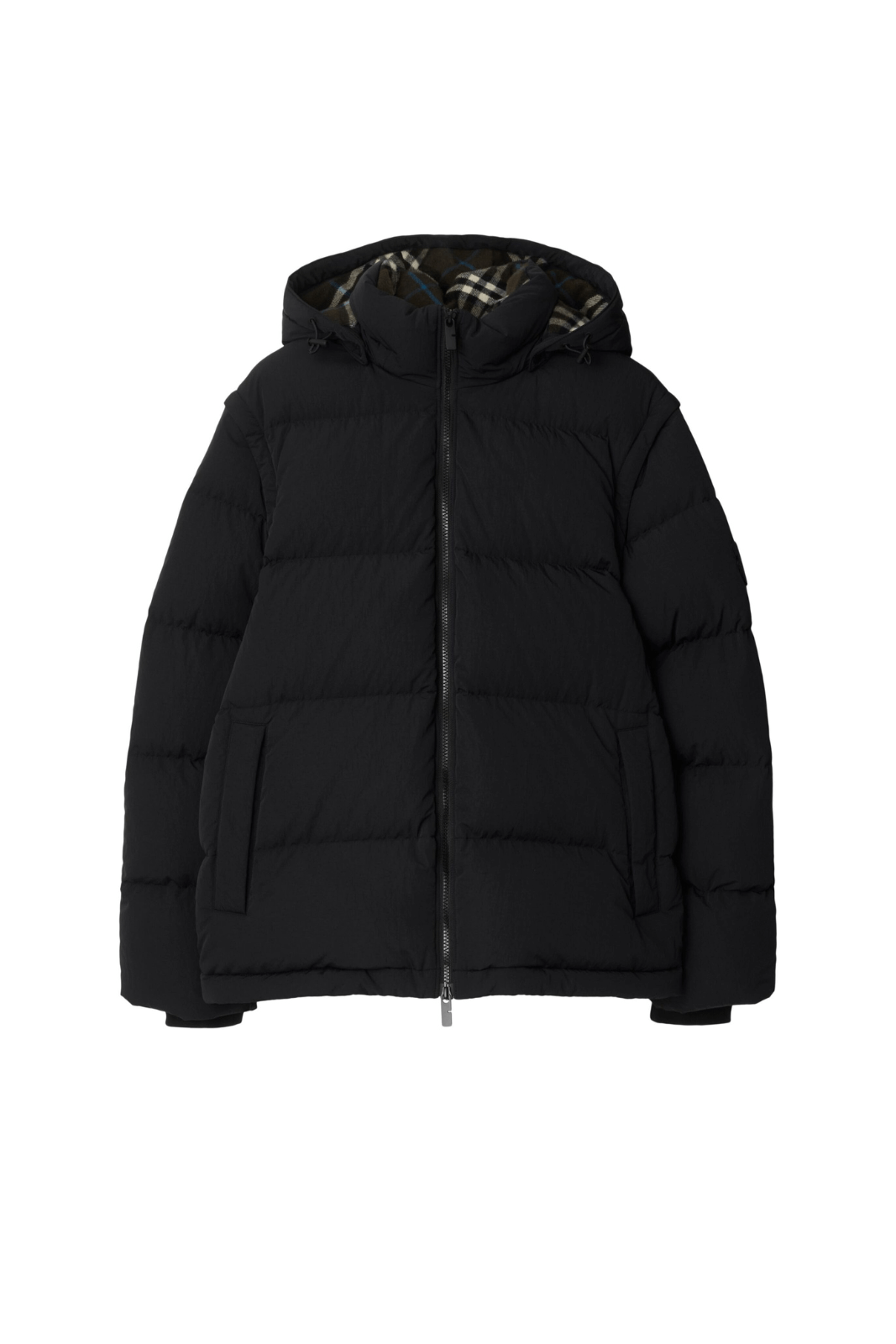 Burberry detachable-sleeve padded man Black jacket