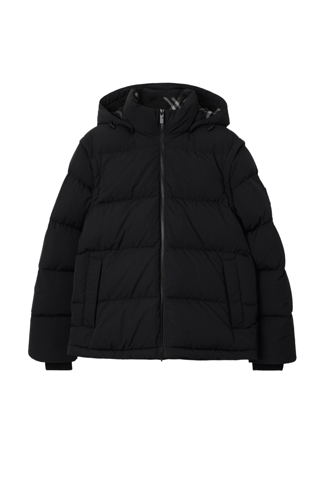 Пухено яке с лого на Burberry, чернокож