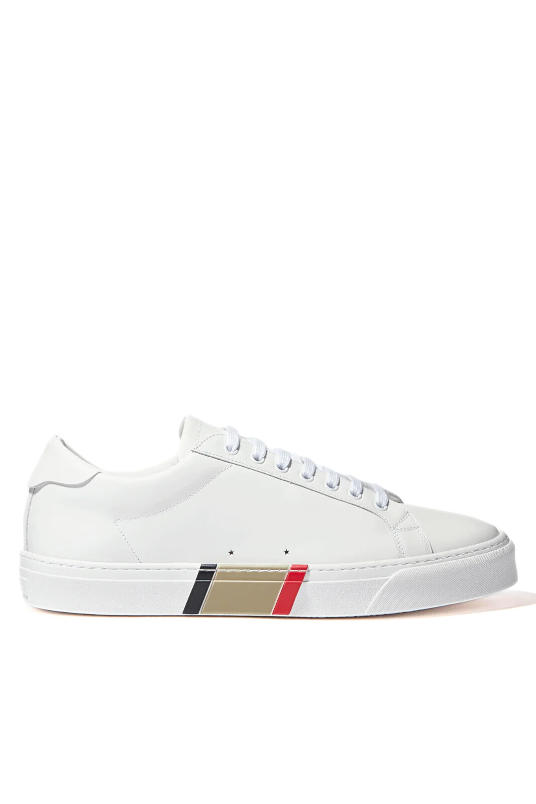 Ниски кецове Burberry Rangleton от естествена кожа в бяло