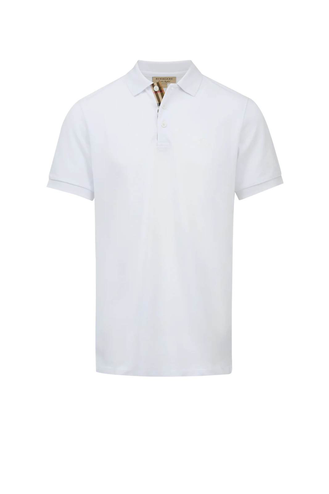 Поло тениска с къс ръкав и лого на Burberry, бяла