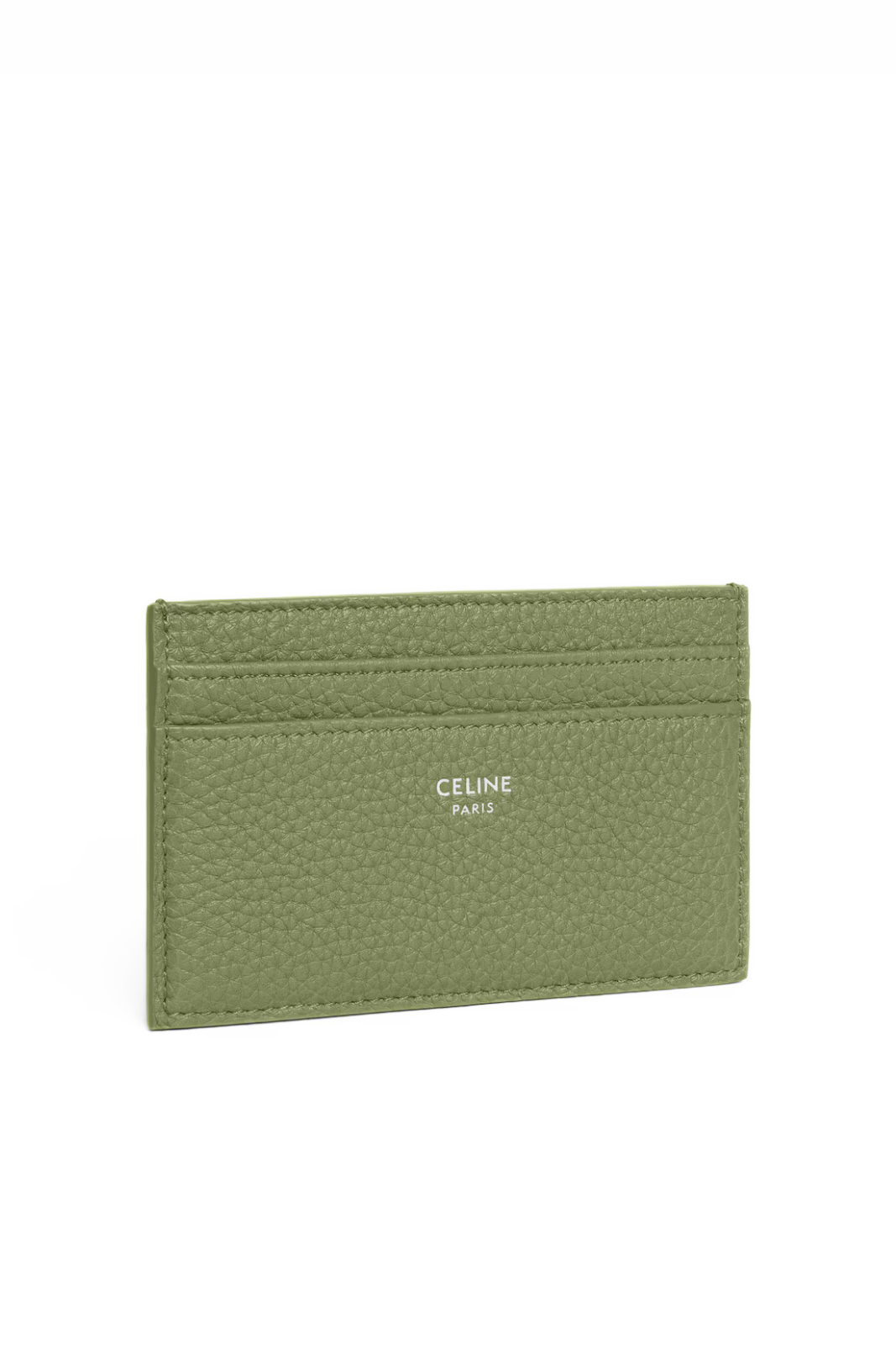 Celine Card Holder in Grained Calfskin Khaki