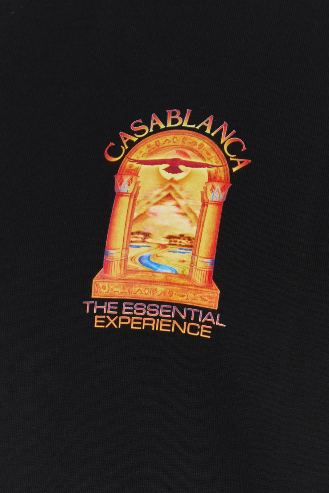 Casablanca Black Organic Cotton Hermons Mirage T-Shirt