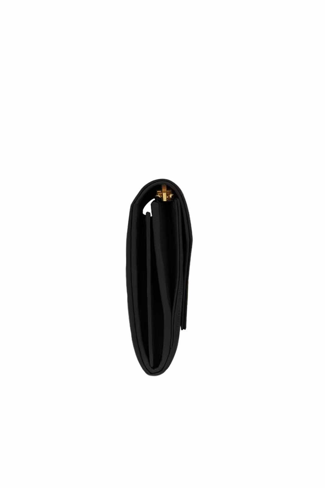 Saint Laurent Cassandre Matelassé Large Flap Wallet in Grain de Poudre Leather Black