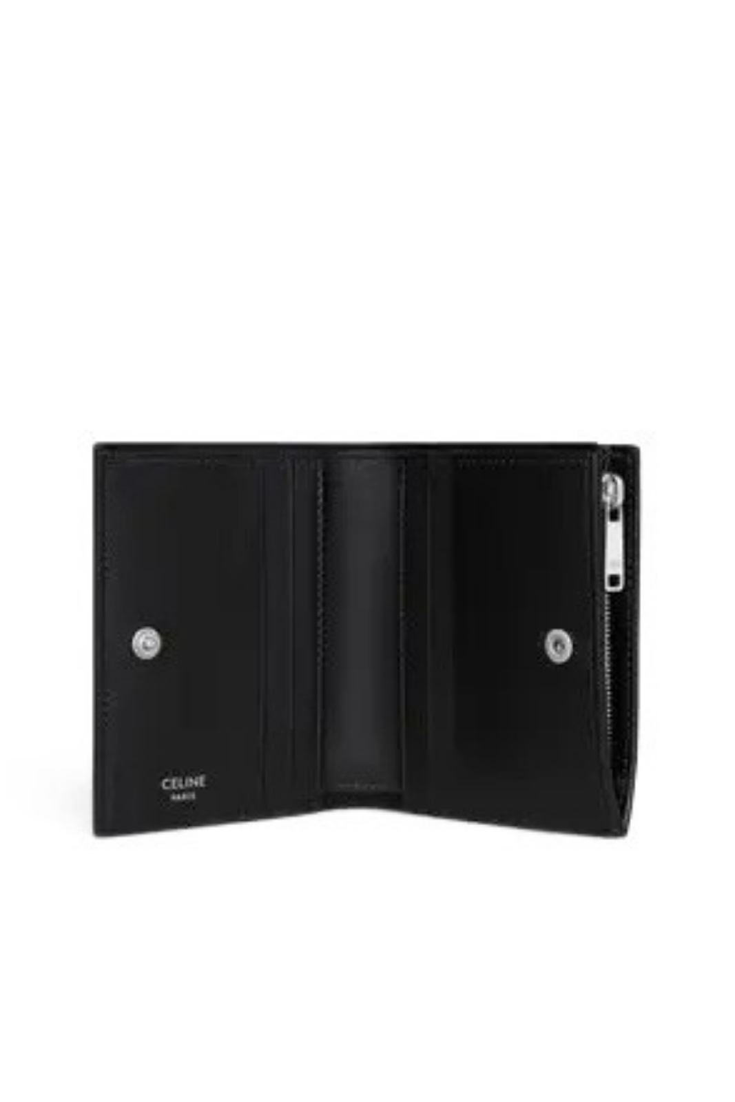 Celine compact wallet in triomphe canvas Black