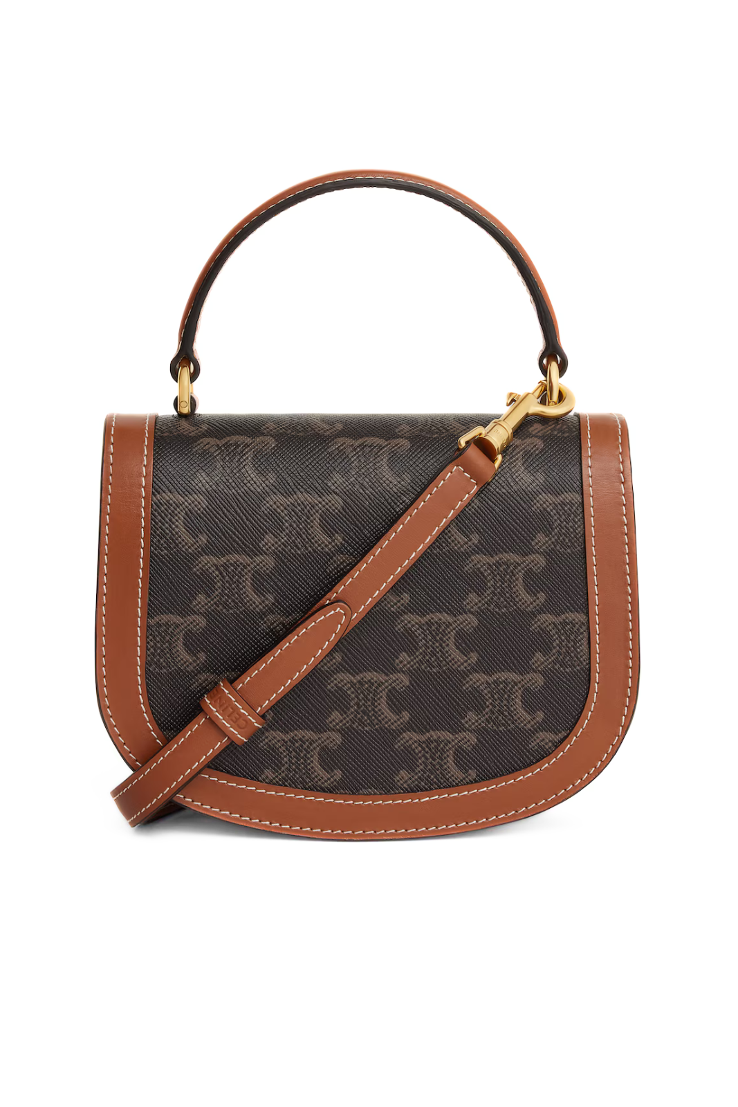 Celine Mini Besace Clea in Triomphe canvas and calfskin