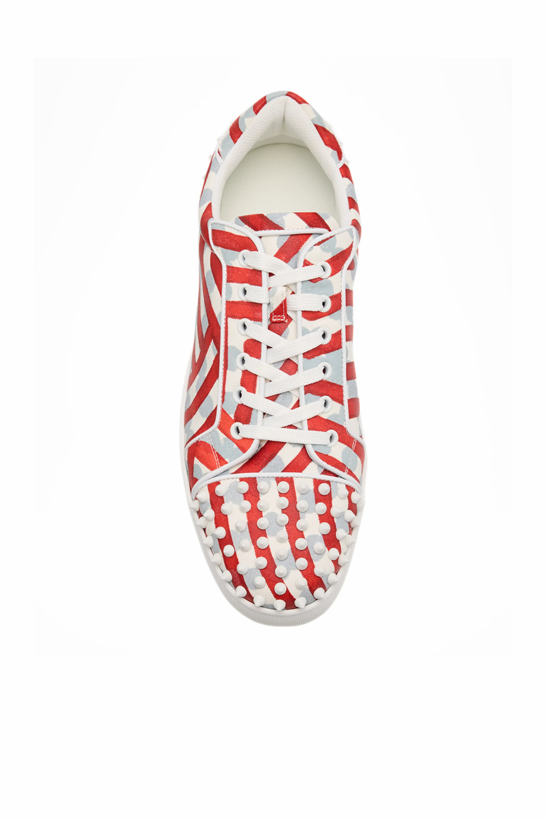 Christian Louboutin Men's Louis Gaagal Spike Low-Top Sneakers