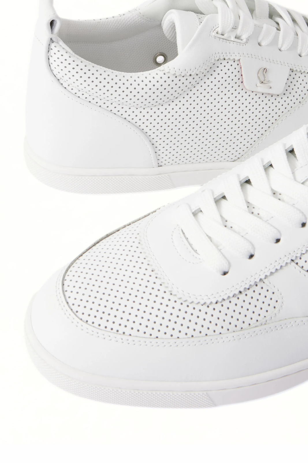 Christian Louboutin Tutti Rui Perforated Leather Sneakers White