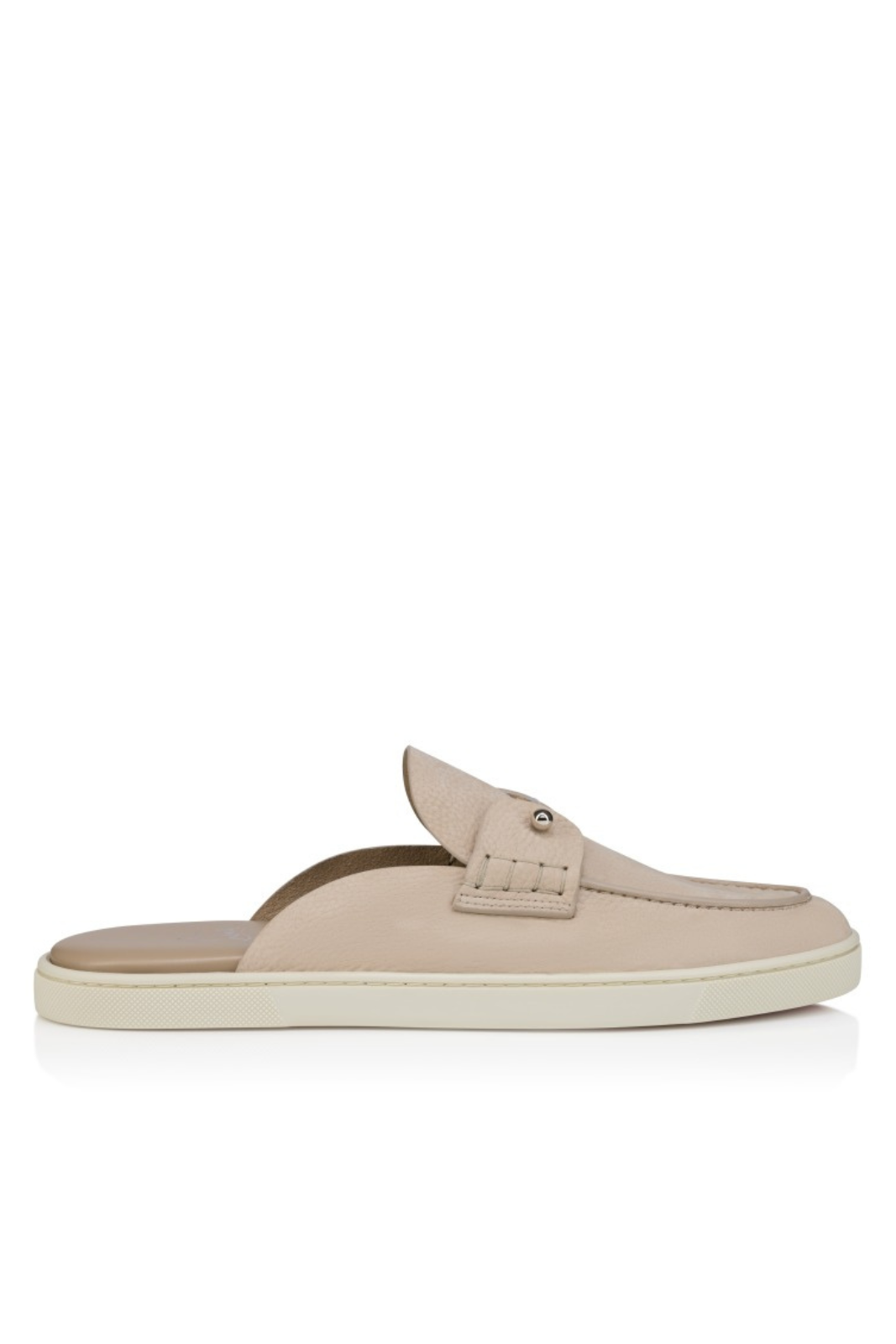 Christian Louboutin Chanme Boat Shoes Grained calf leather Beige Men