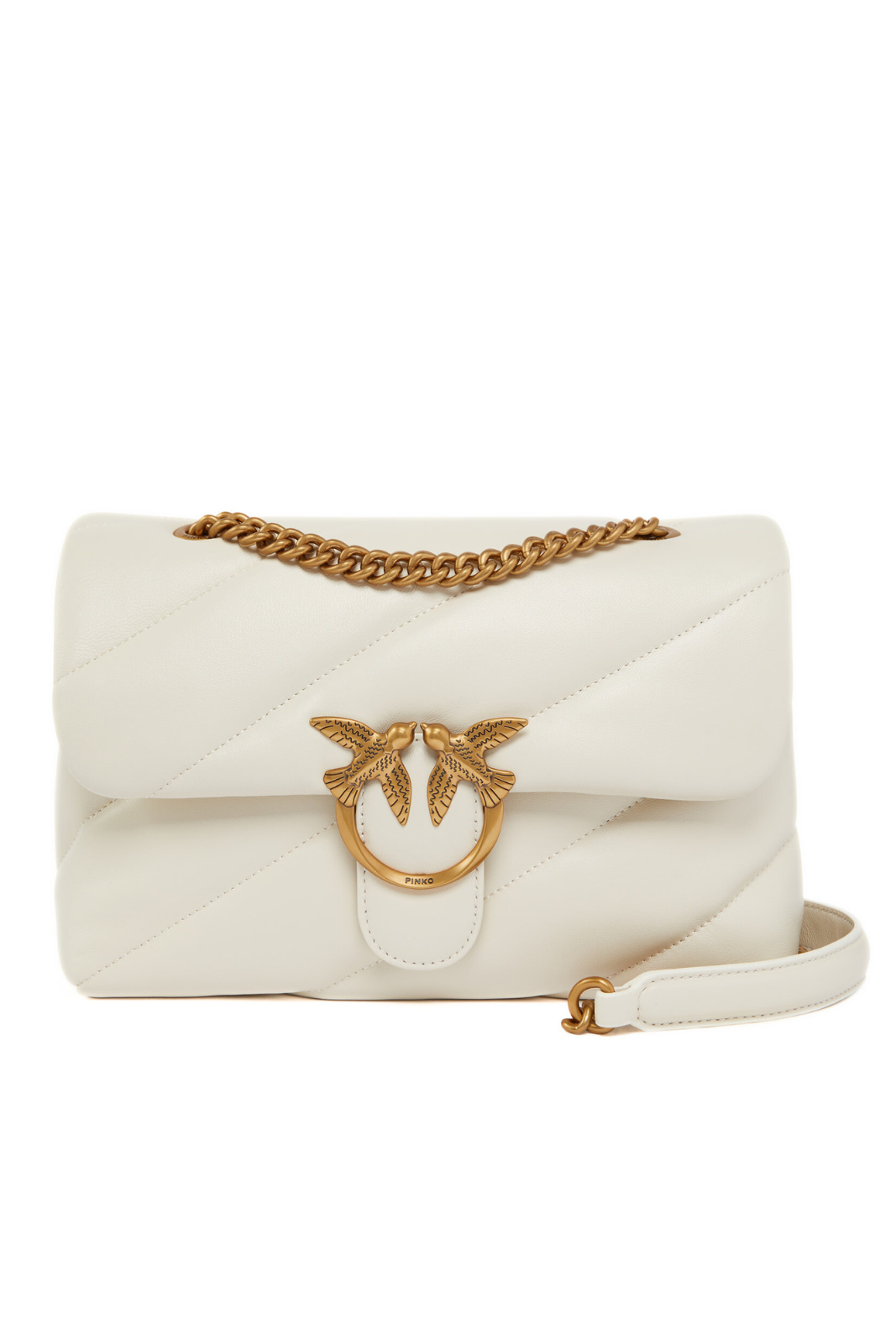 Pinko Classic Love Bag Puff Maxi Quilt бял