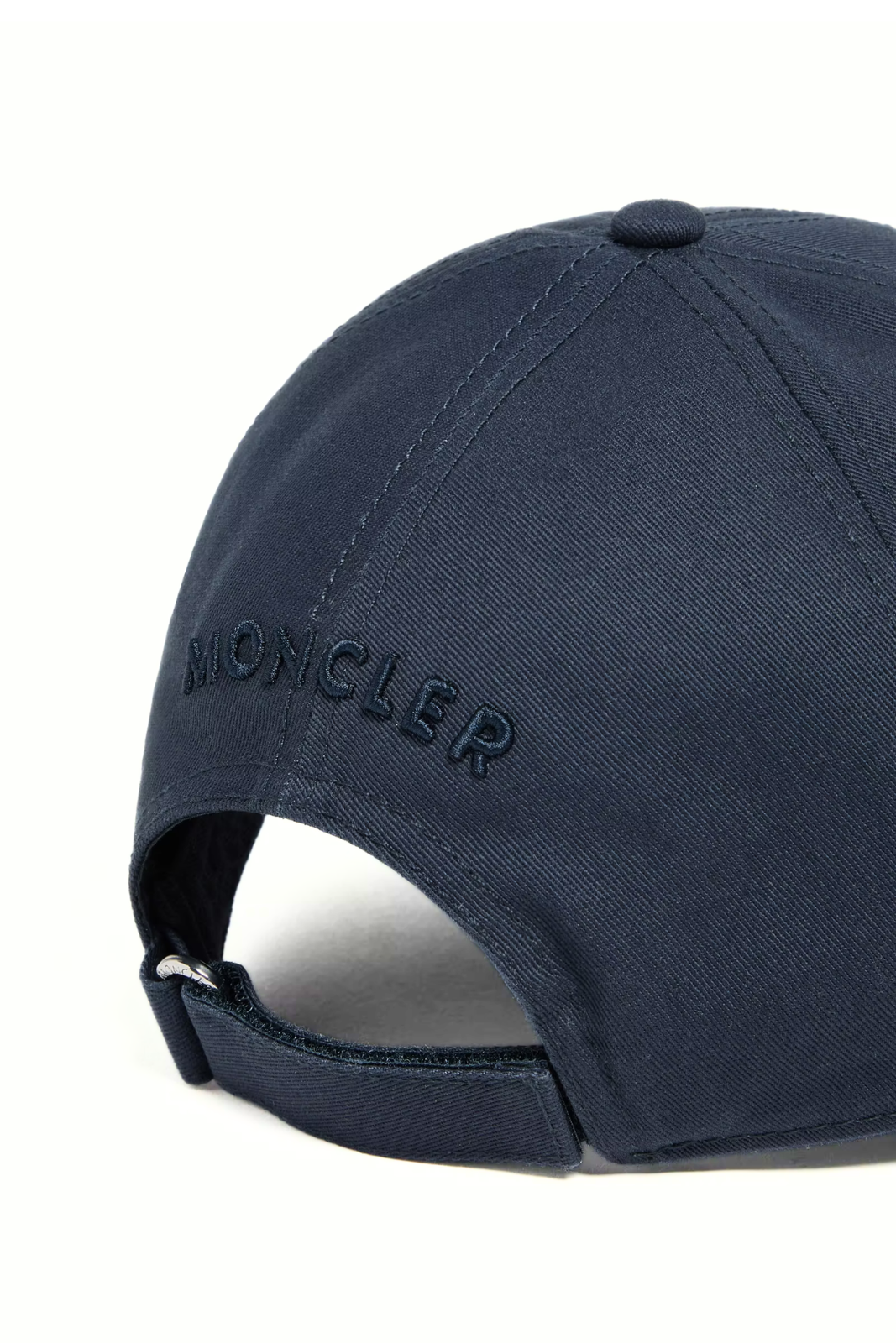 Moncler Cotton Gabardine Baseball Cap Navy