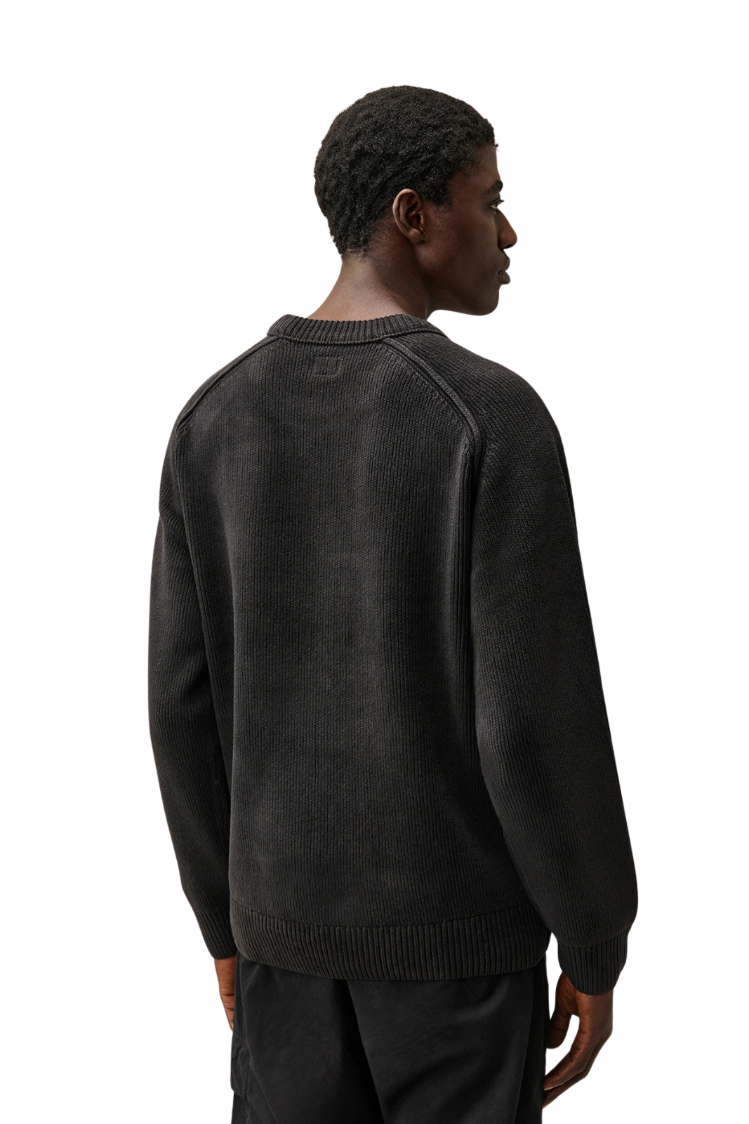 C.P. Company Chenille Cotton Lens Crewneck Sweater Grey