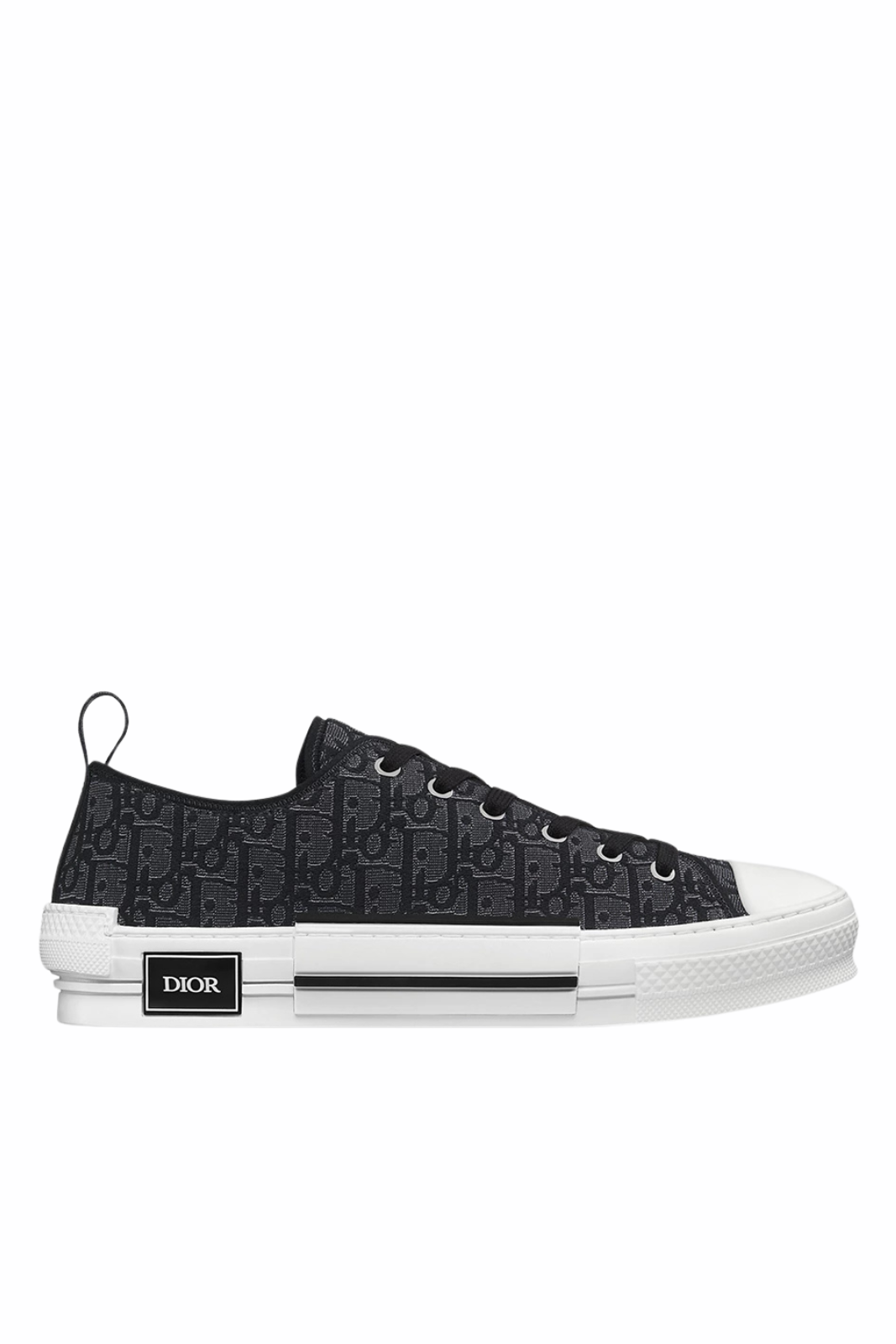 Dior B23 League Low-Top Sneaker Silver-Tone Metallic Black Dior Oblique Jacquard