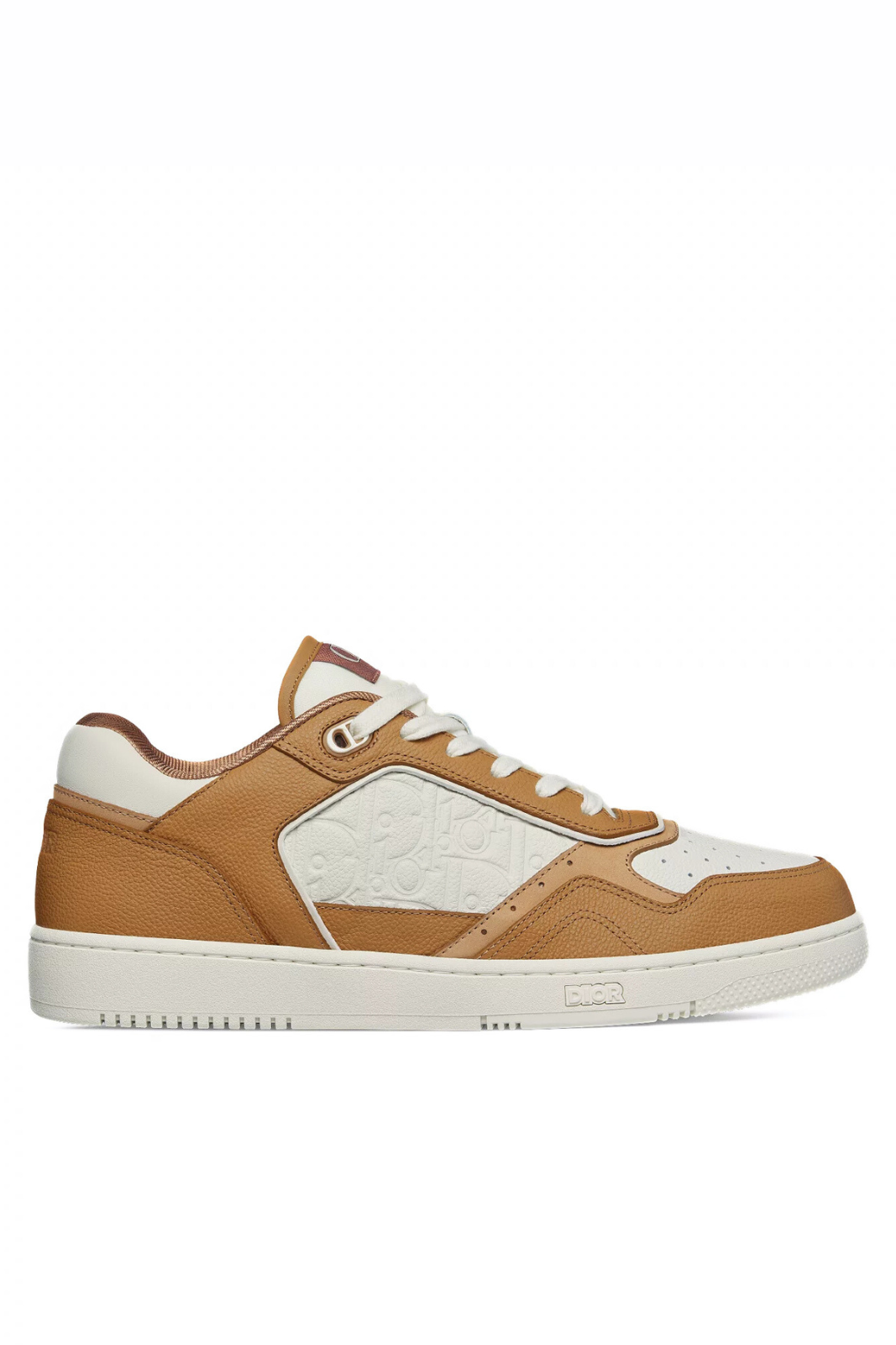 Dior B27 Uptown Low-Top Sneaker Cognac and white