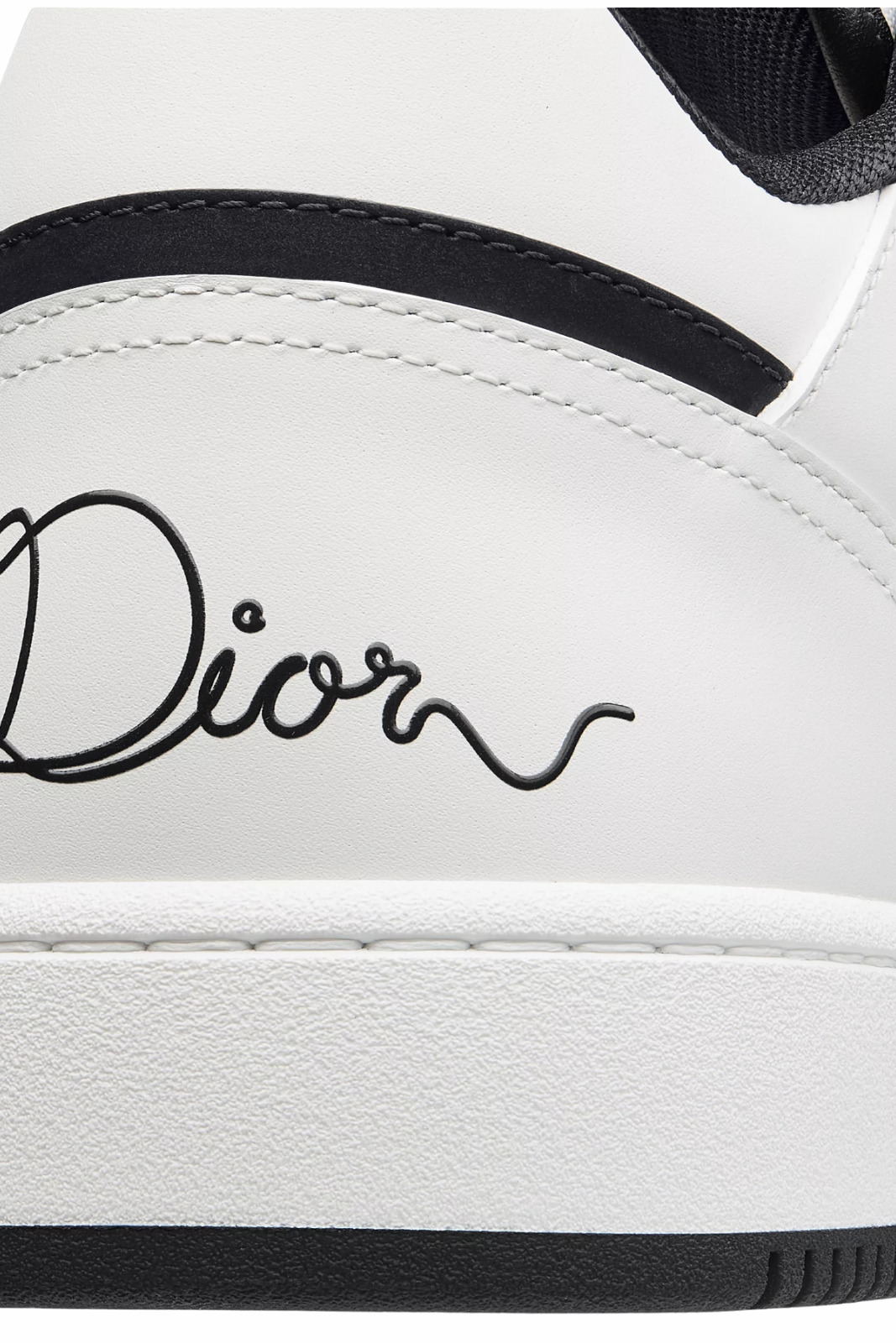 Dior B27 Uptown Low-Top Sneakers White and Black Smooth Calfskin