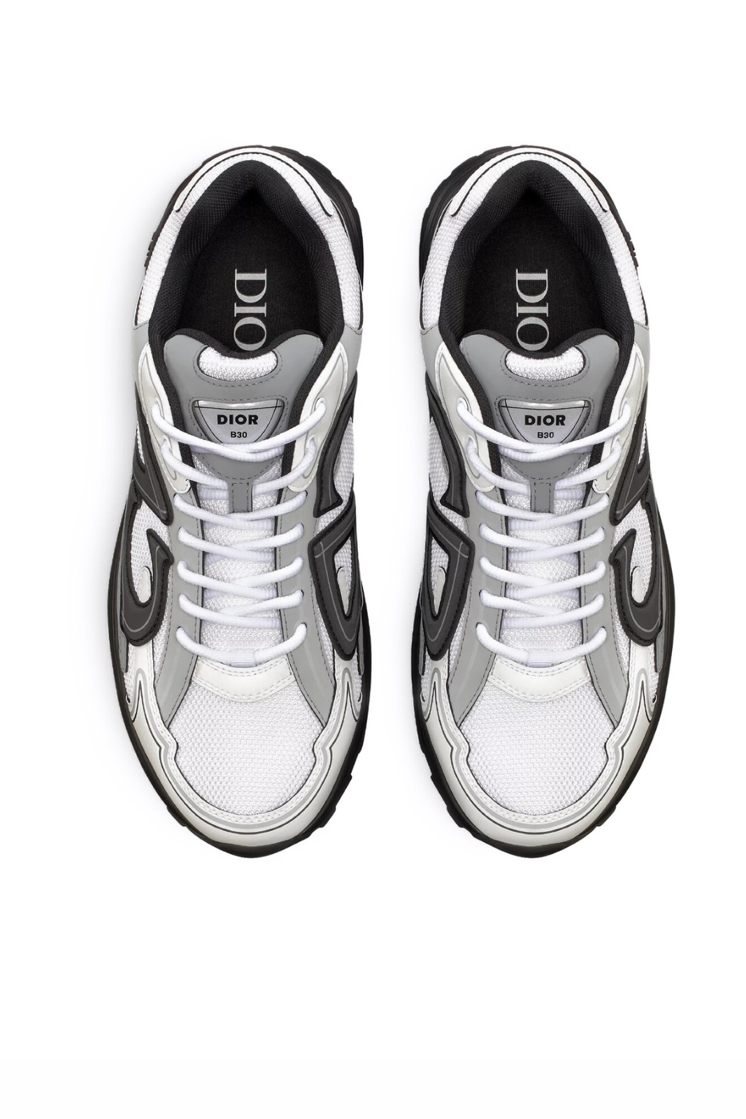 Dior B30 Countdown Sneaker White Technical Mesh and White and Gray