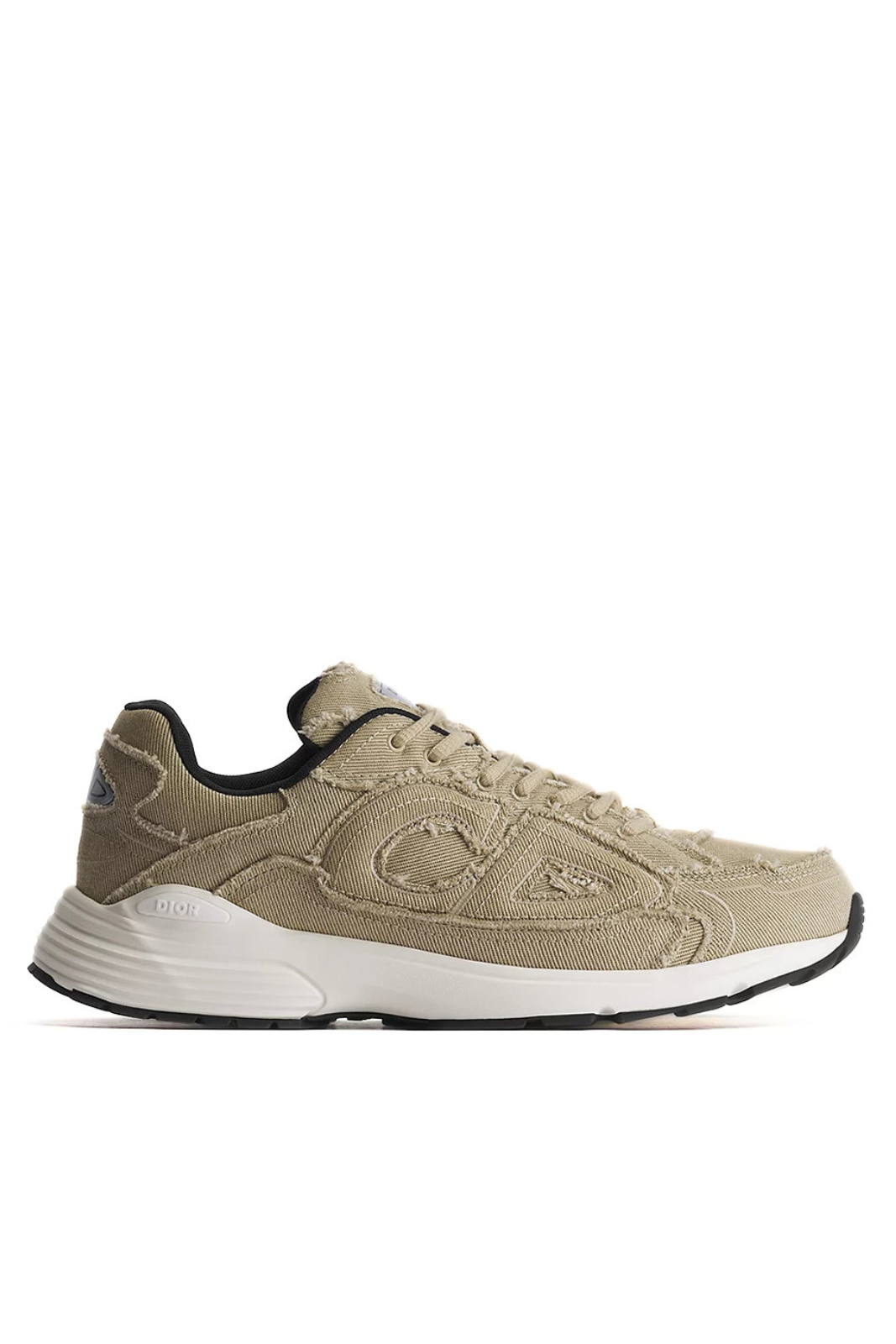Dior B30 Countdown Sneaker Beige Fringed Denim-Effect Stonewashed Canvas
