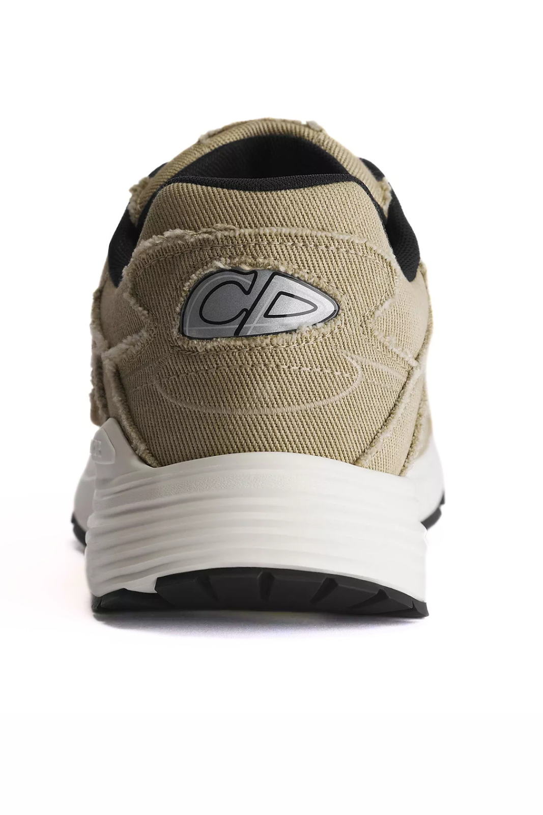 Dior B30 Countdown Sneaker Beige Fringed Denim-Effect Stonewashed Canvas