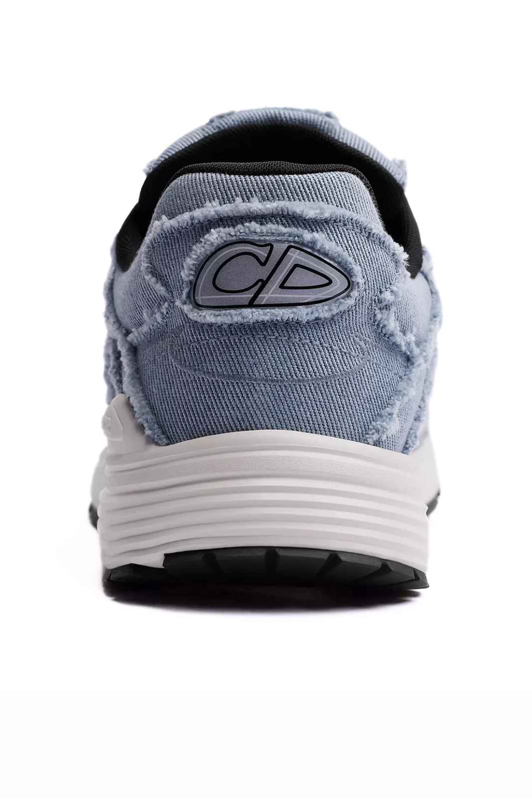 Dior B30 Countdown Sneaker Blue Fringed Denim-Effect Stonewashed Canvas