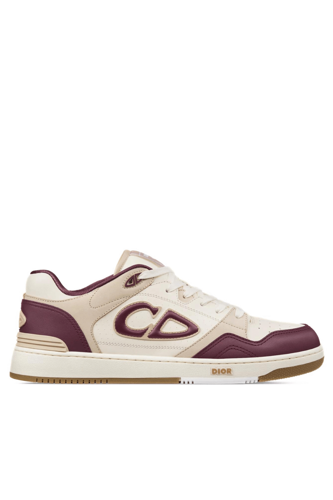 Dior B57 Low Bordo / Cream Smooth Calfskin