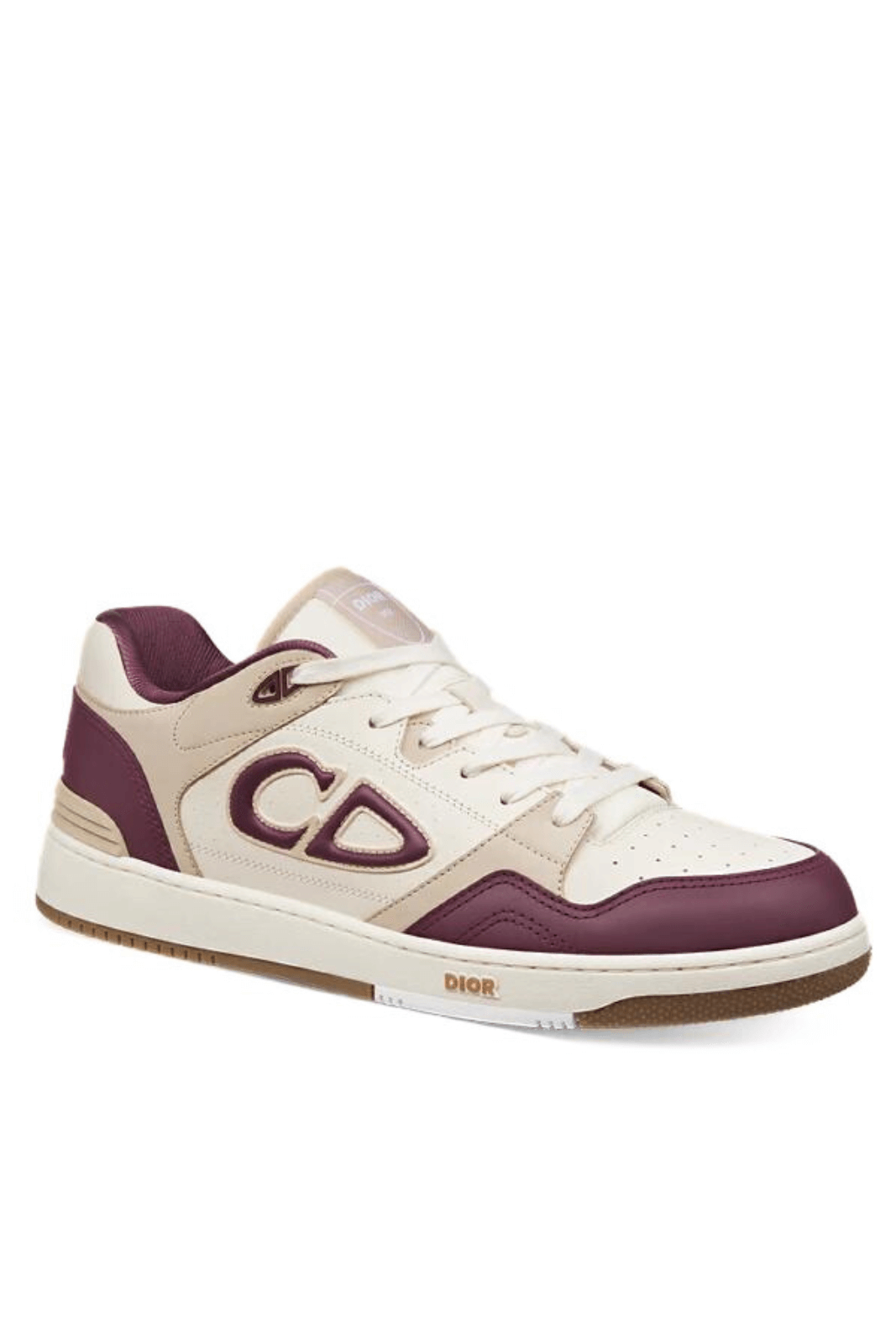 Dior B57 Low Bordo / Cream Smooth Calfskin