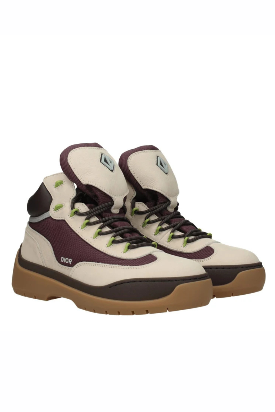 Dior Dean Men Ankle Boot Beige Burgundy
