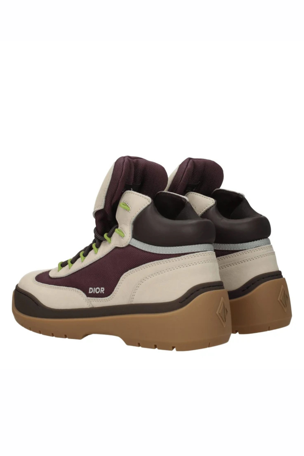 Dior Dean Men Ankle Boot Beige Burgundy