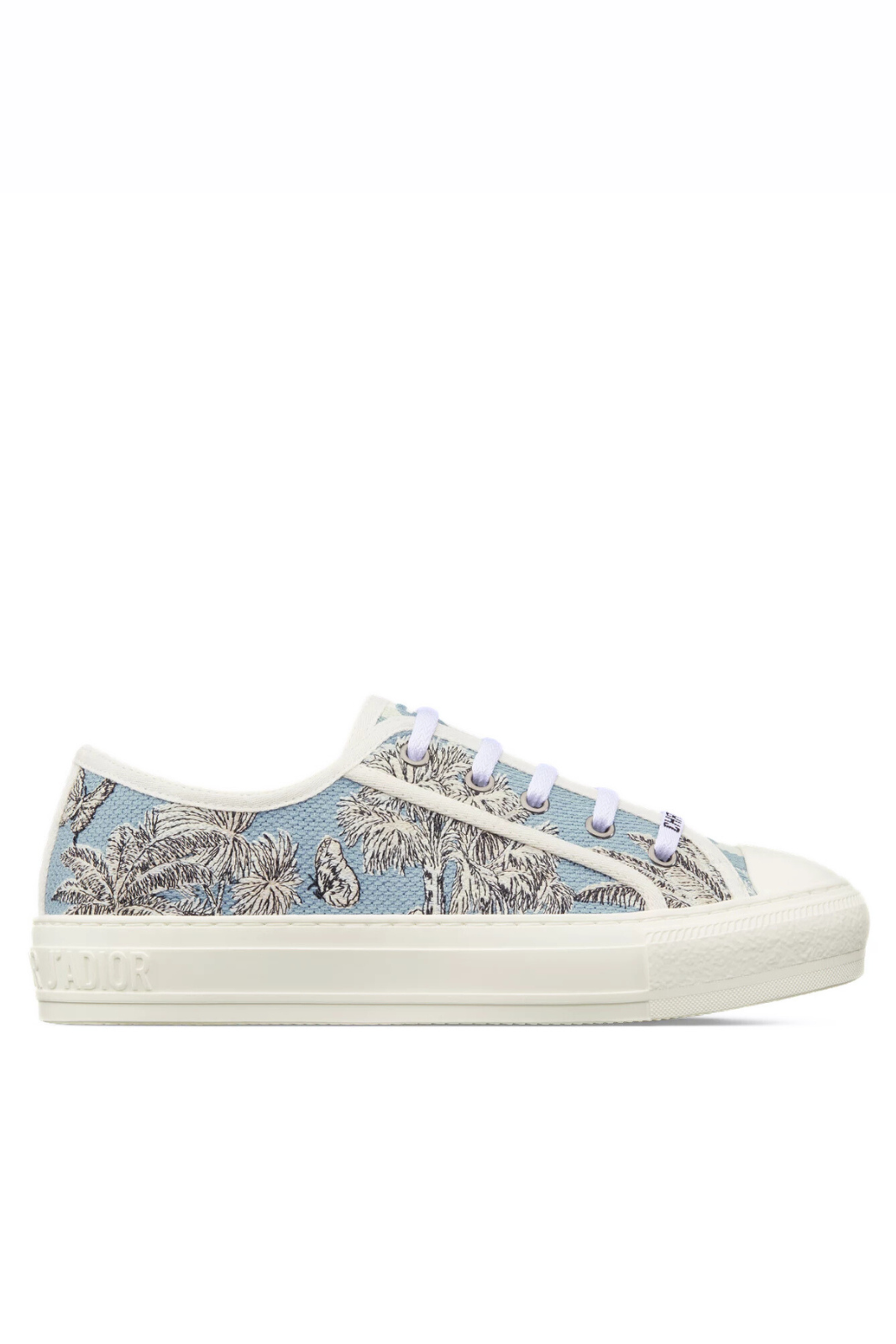 Dior Dioriviera Walk'n'Dior Sneaker Celestial Blue and White Toile de Jouy Palms for women