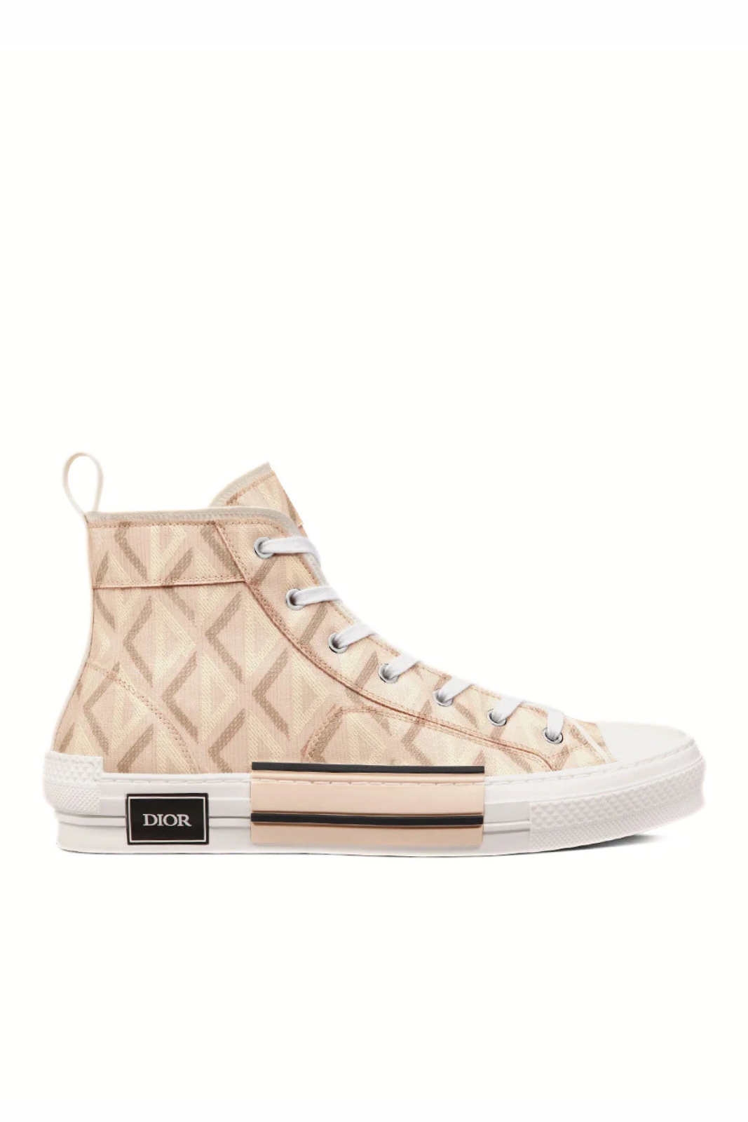 Dior B23 Natural CD Diamond Canvas High Top Sneakers