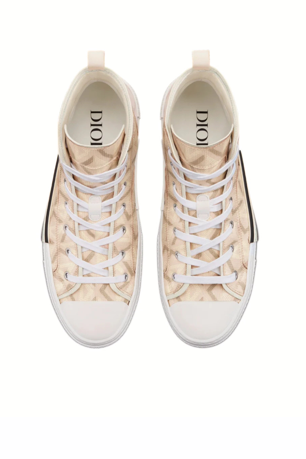 Dior B23 Natural CD Diamond Canvas High Top Sneakers
