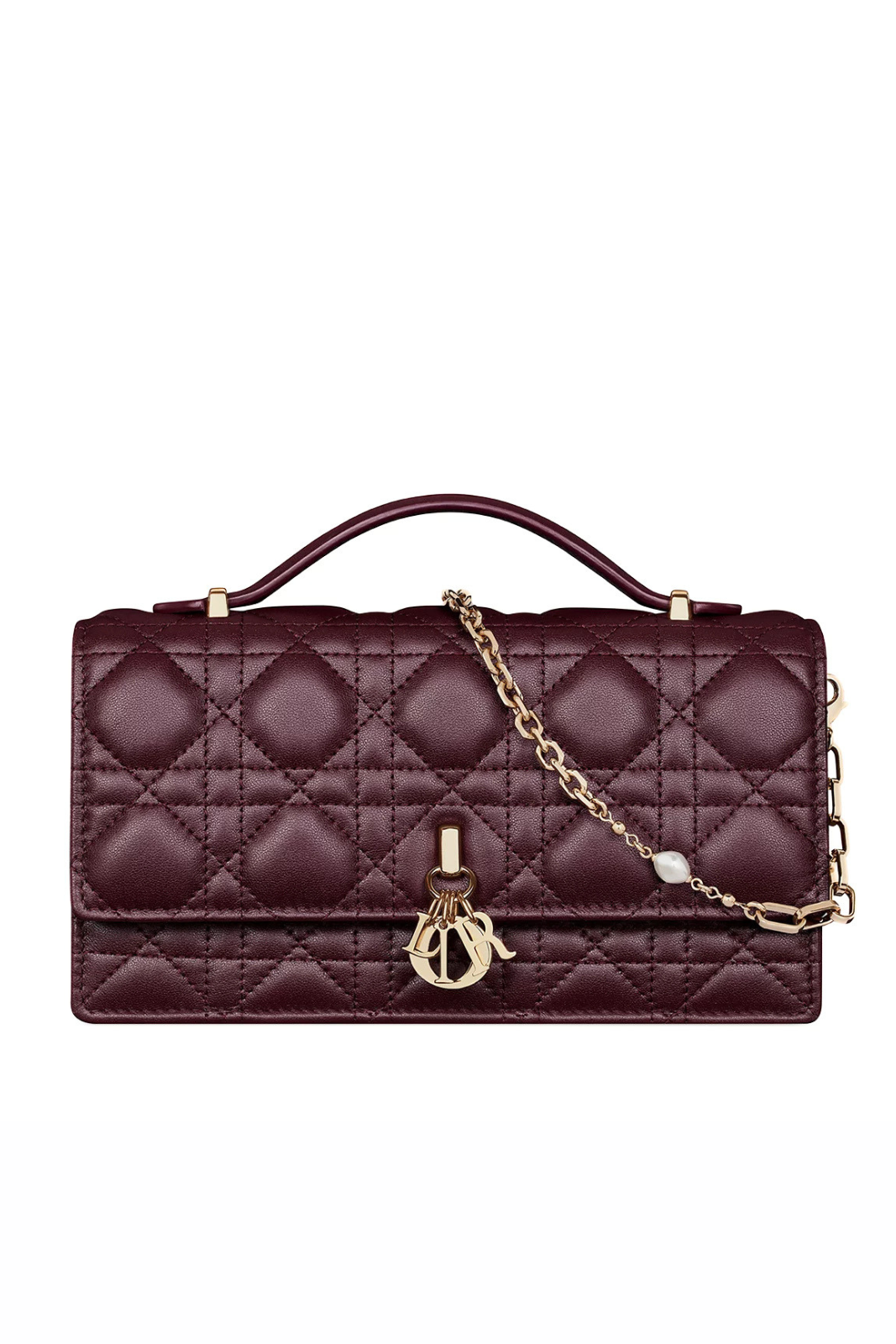 Dior My Dior mini bag Cannage lambskin in Deep Amaranth