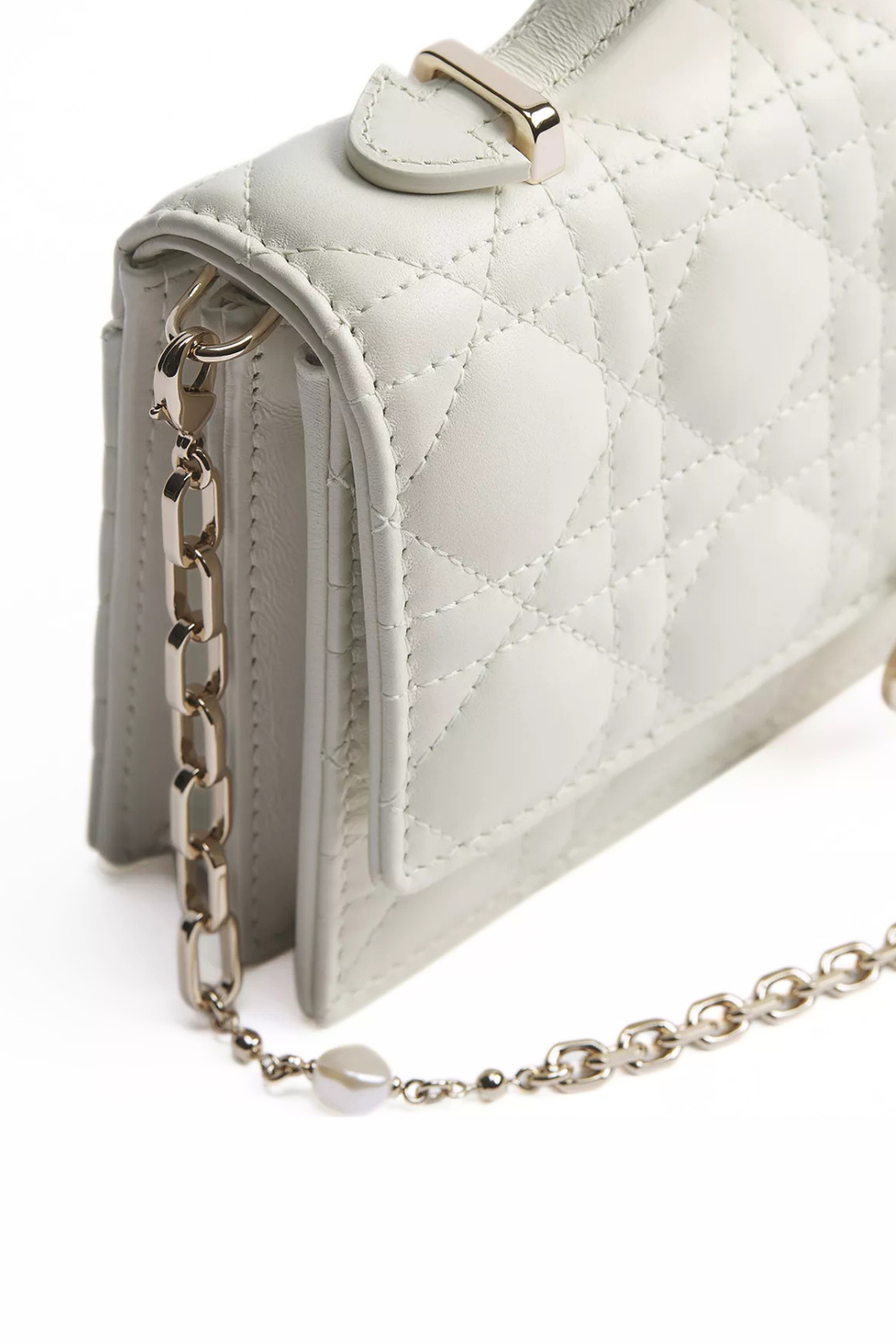 Dior My Dior Mini Bag Latte Cannage Lambskin White