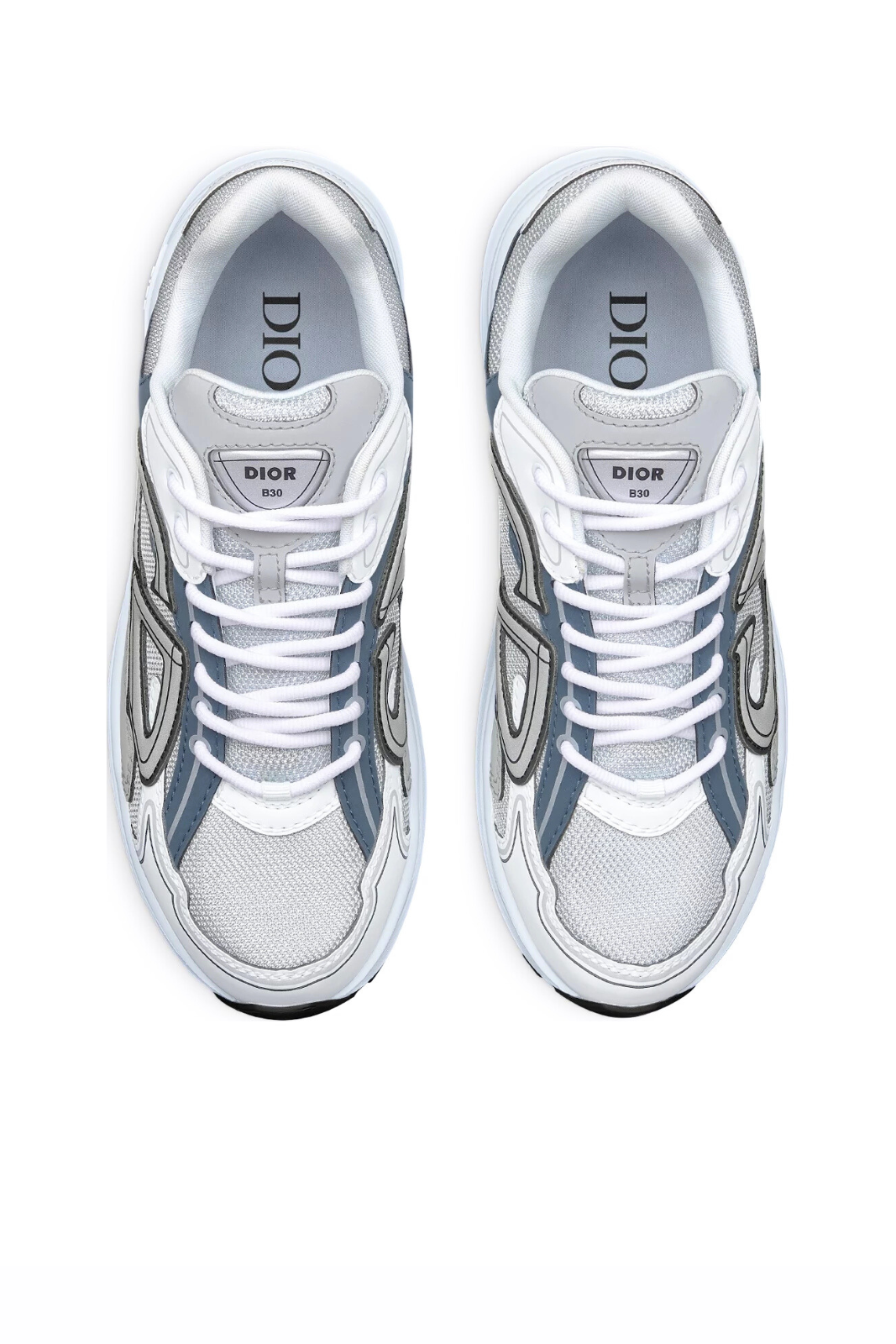 Dior Sneaker B30 Countdown Grey technical mesh with light blue, blue and grey