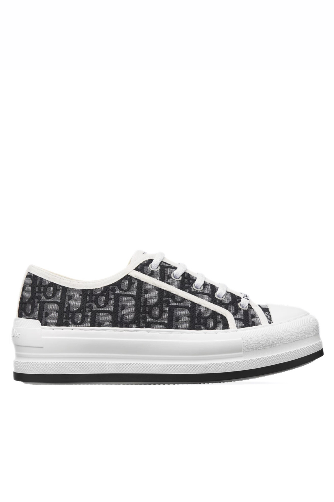 Dior Walk'n'Dior platform sneaker Cotone ricamato Dior Oblique grigio scuro